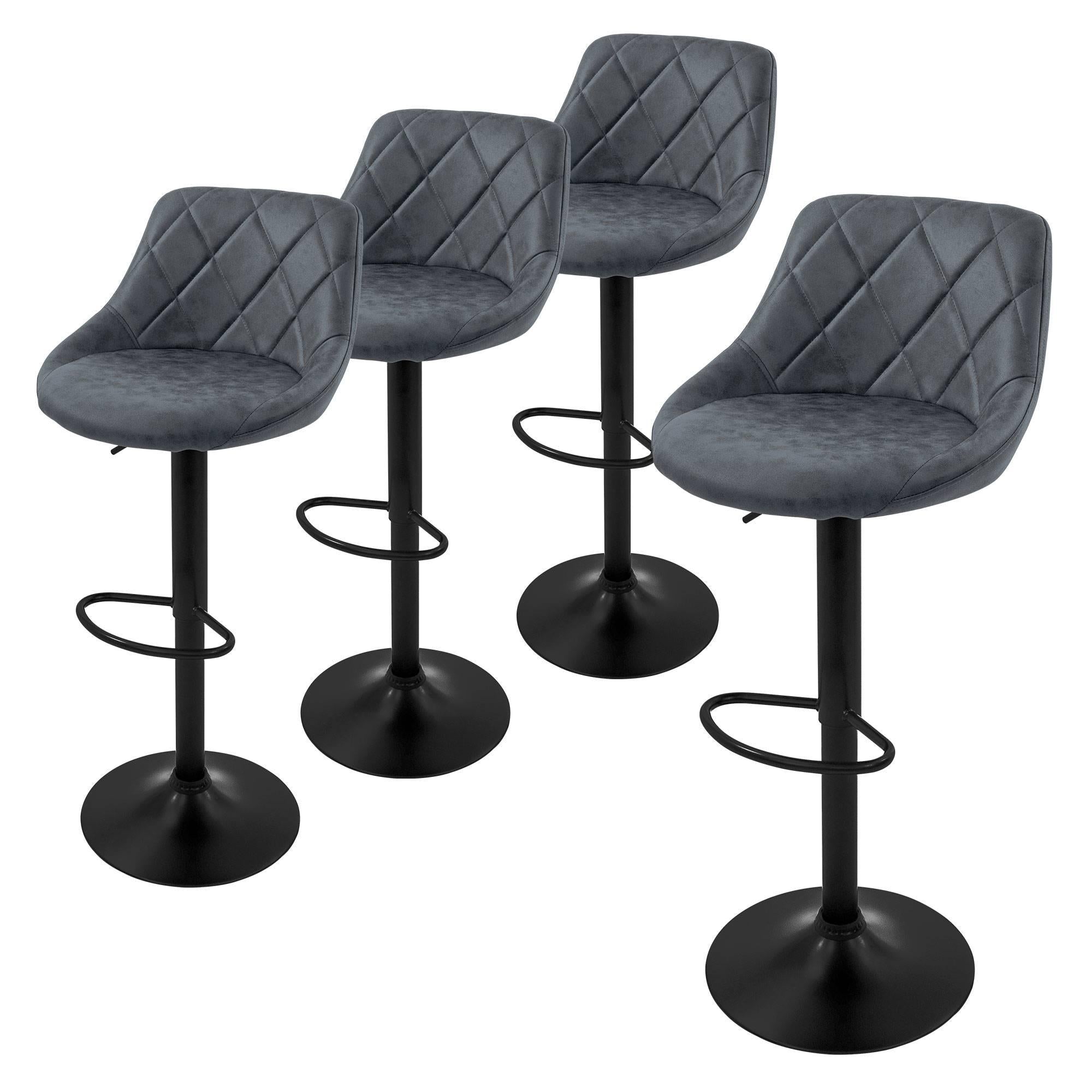 ML-Design Set van 4 barkrukken Holly kunstleer | 