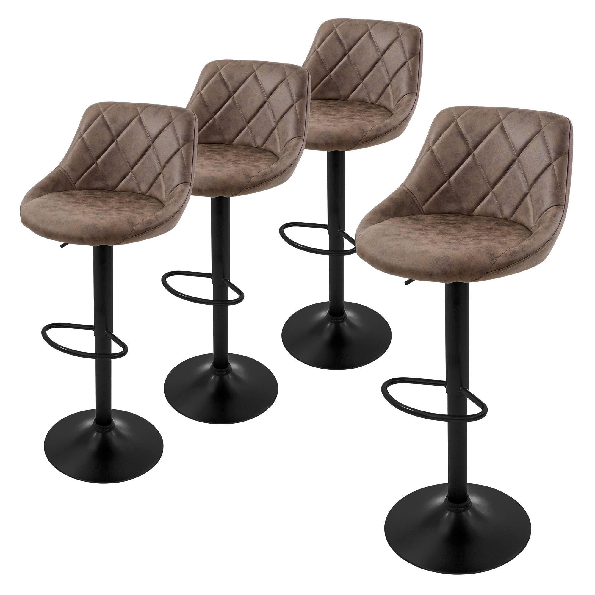 ML-Design Set van 4 barkrukken Holly kunstleer | 
