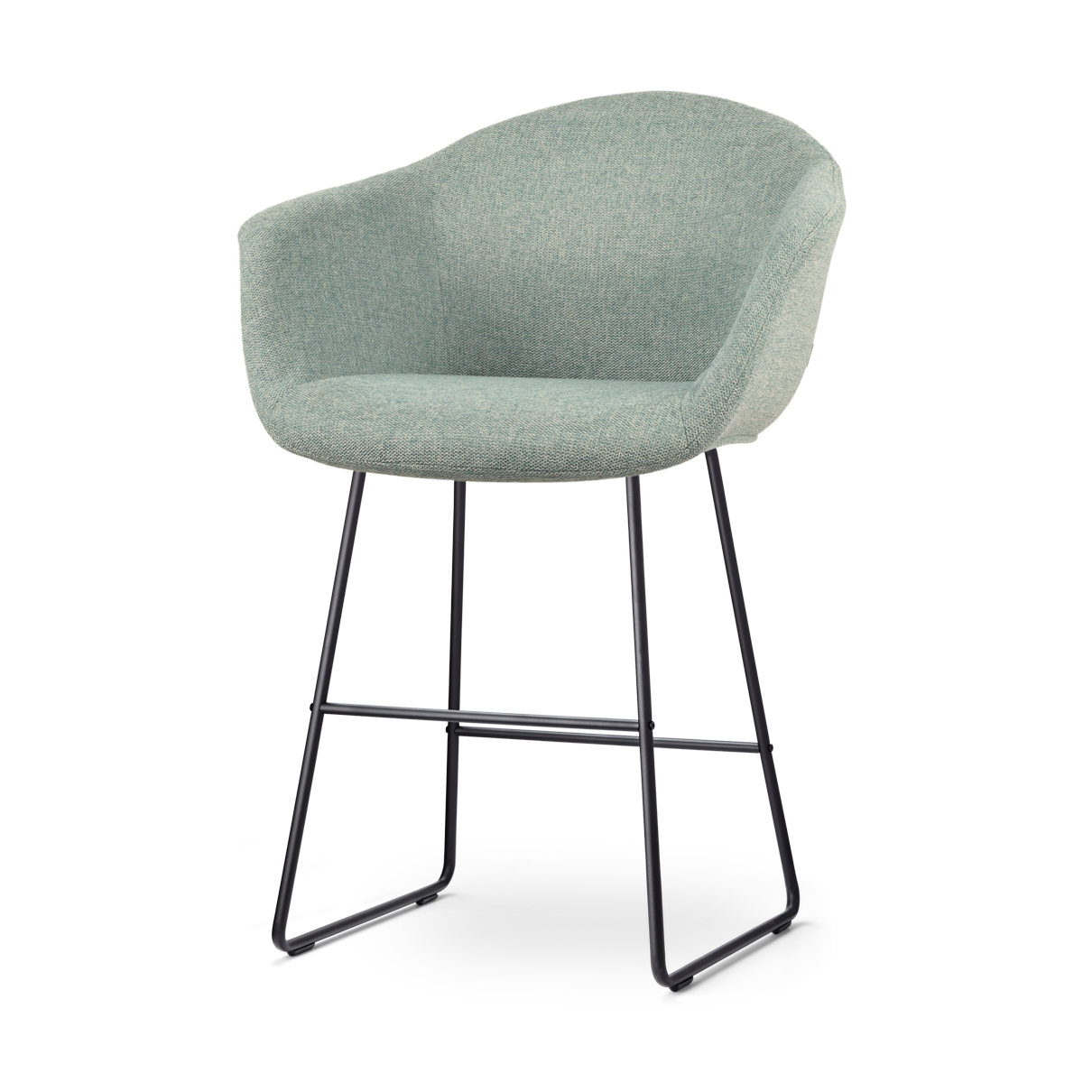 Nolon Nino-Otis barkruk zacht groen - zwart onderstel - 65 cm