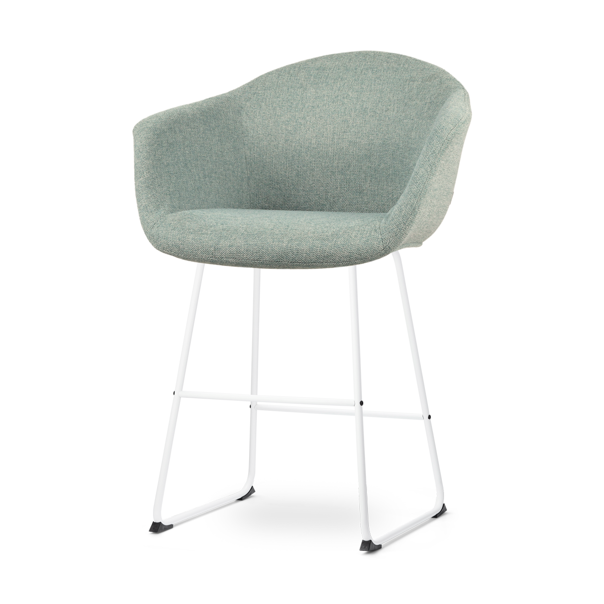 Nolon Nino-Otis barkruk zacht groen - wit onderstel - 65 cm