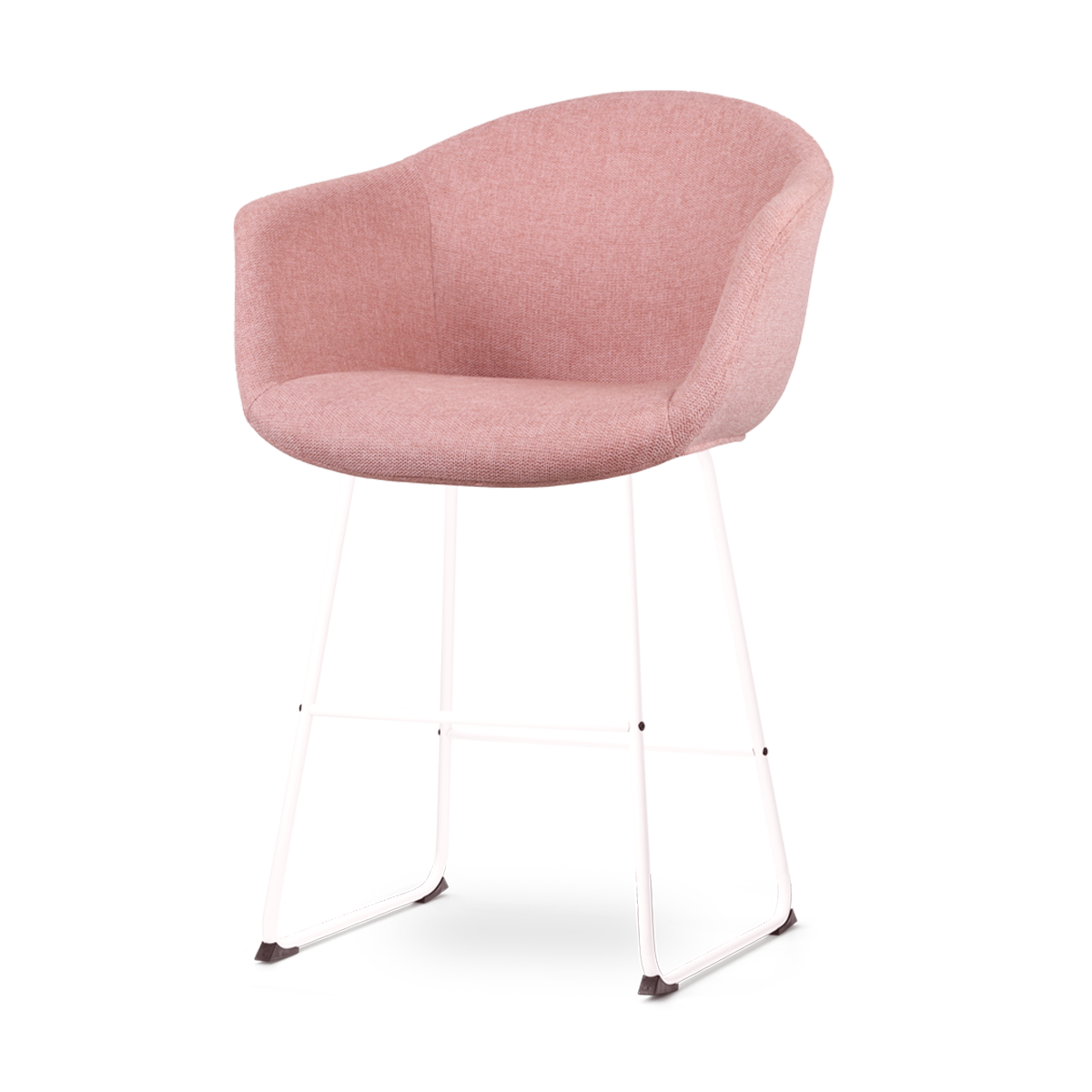 Nolon Nino-Otis barkruk zacht roze - wit onderstel - 65 cm