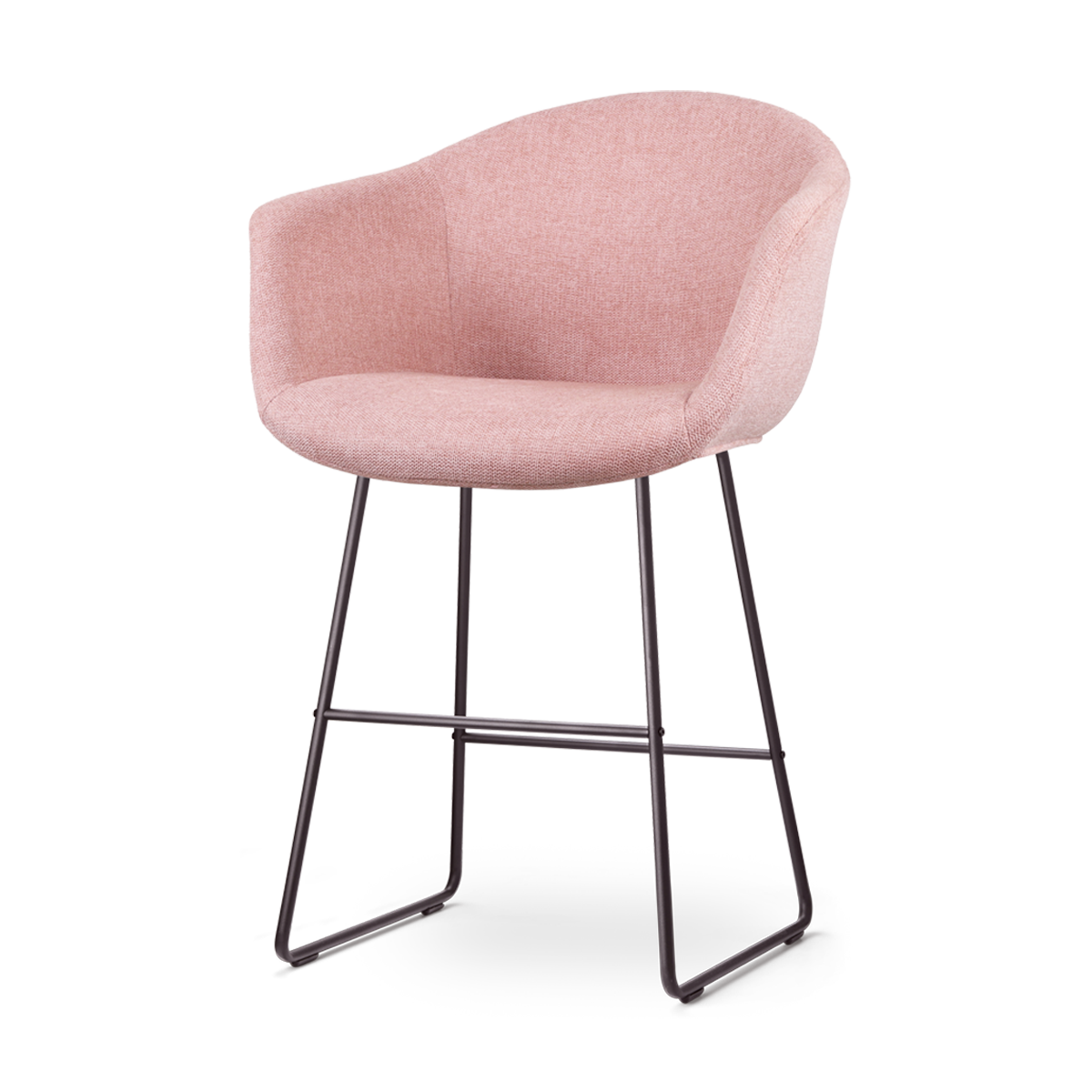 Nolon Nino-Otis barkruk zacht roze - zwart onderstel - 65 cm