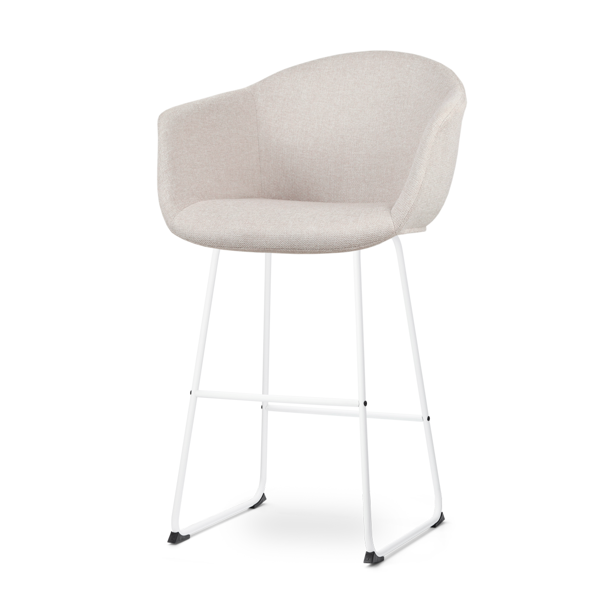 Nolon Nino-Otis barkruk beige - wit onderstel - 75 cm
