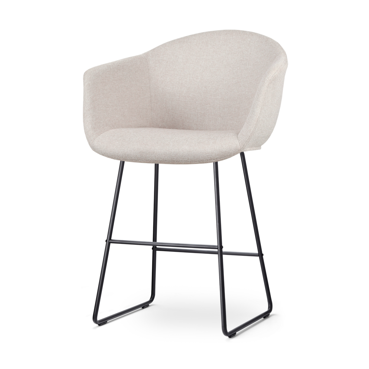 Nolon Nino-Otis barkruk beige - zwart onderstel - 65 cm