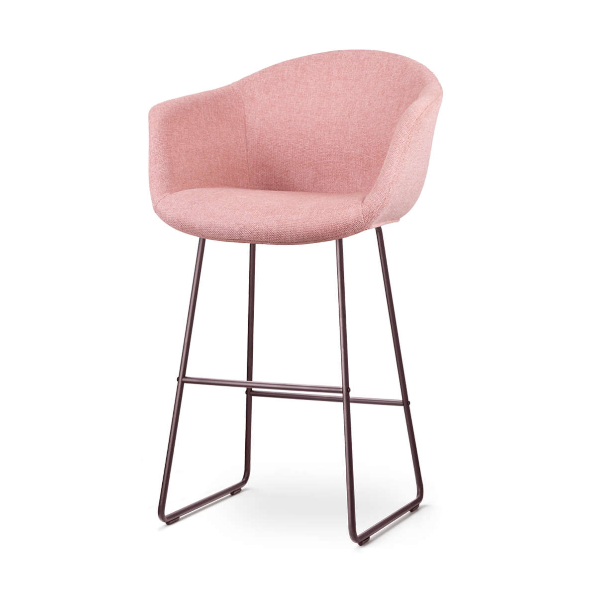 Nolon Nino-Otis barkruk zacht roze - zwart onderstel - 75 cm