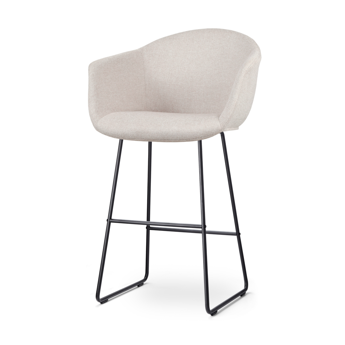 Nolon Nino-Otis barkruk beige - zwart onderstel - 75 cm