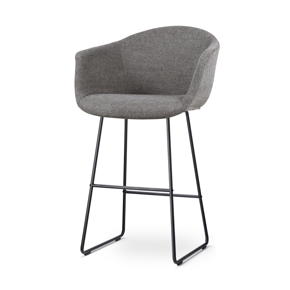 Nolon Nino-Otis barkruk donkergrijs - zwart onderstel - 75 cm