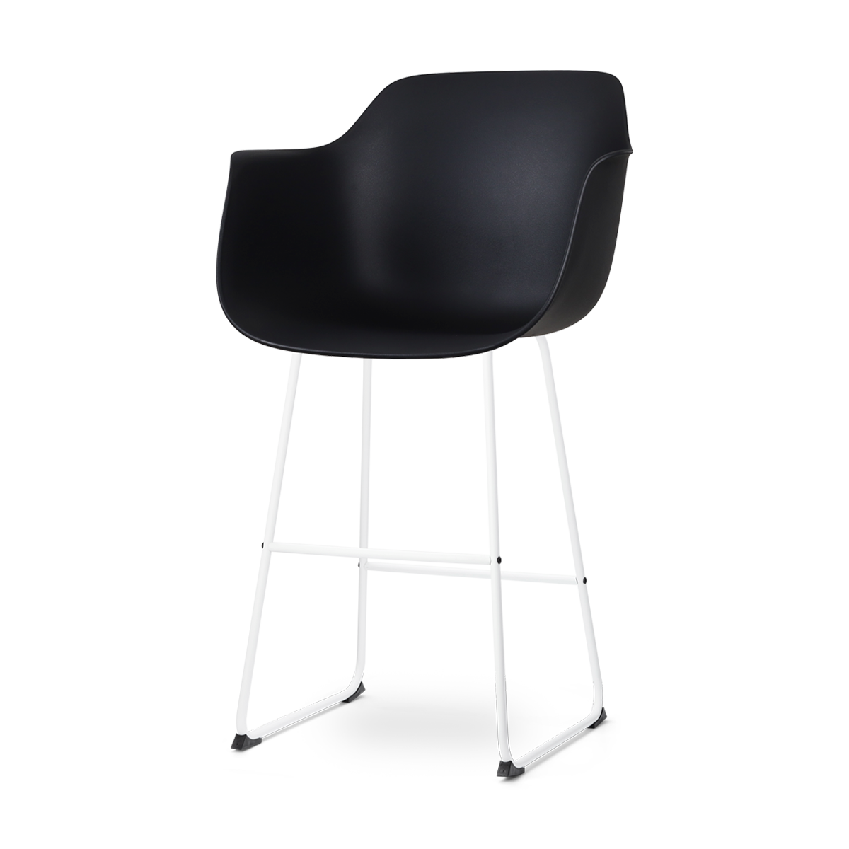 Nolon Nino-Puk barkruk zwart - wit onderstel - 75 cm