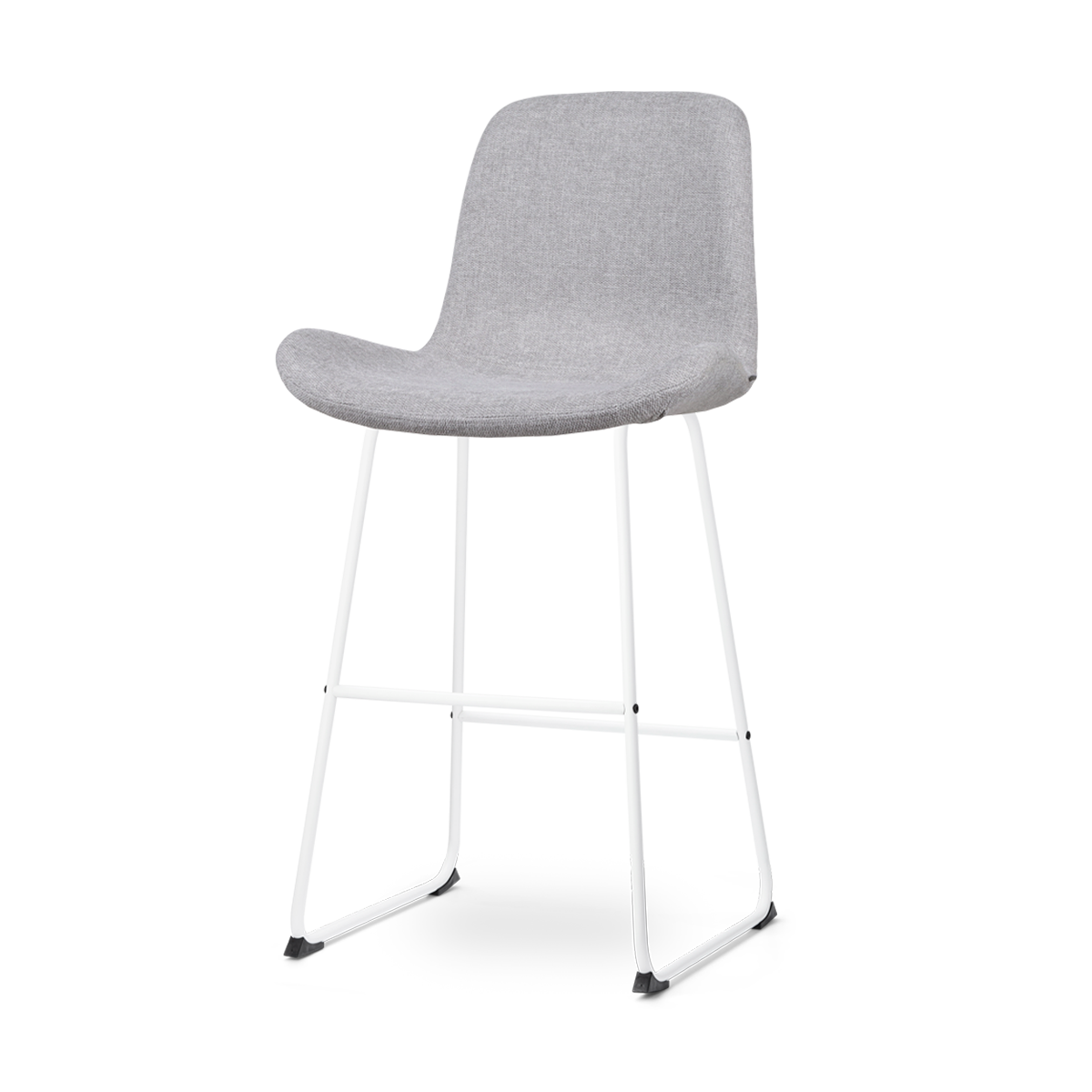 Nolon Nino-Fé barkruk lichtgrijs - wit onderstel - 75 cm