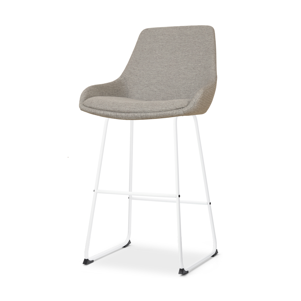 Nolon Nino-Isa barkruk warm grijs - wit onderstel - 75 cm