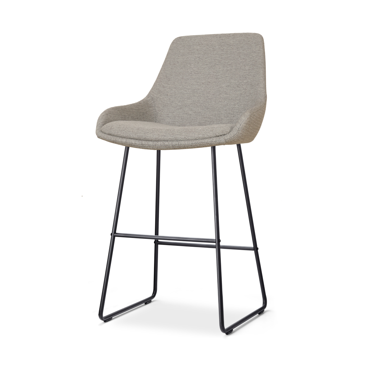 Nolon Nino-Isa barkruk warm grijs - zwart onderstel - 75 cm