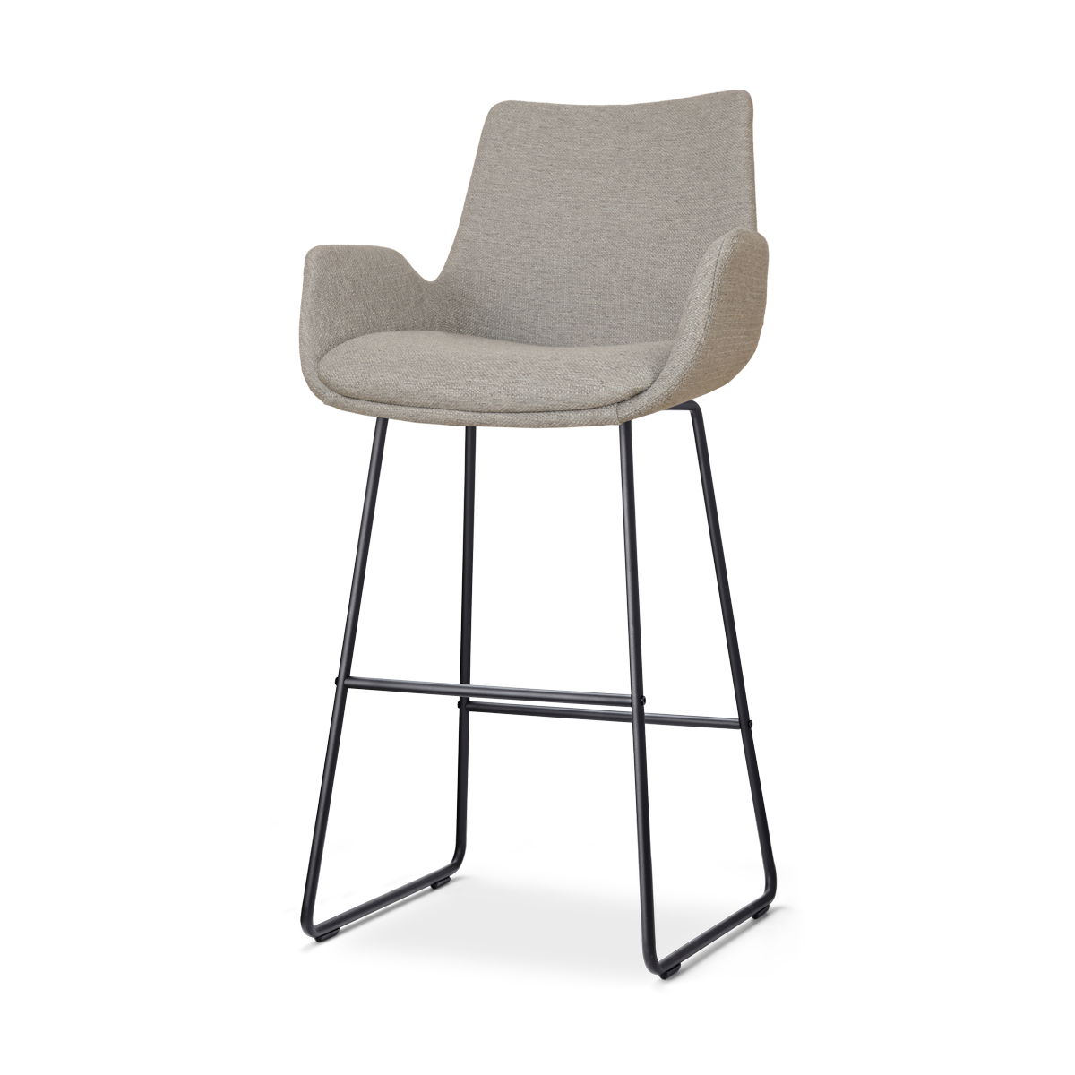 Nolon Nino-Eef barkruk warm grijs - zwart onderstel - 75 cm