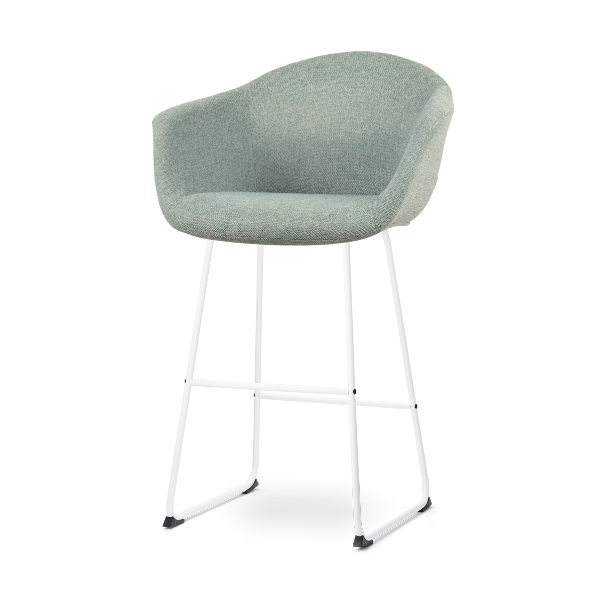 Nolon Nino-Otis barkruk zacht groen - wit onderstel - 75 cm