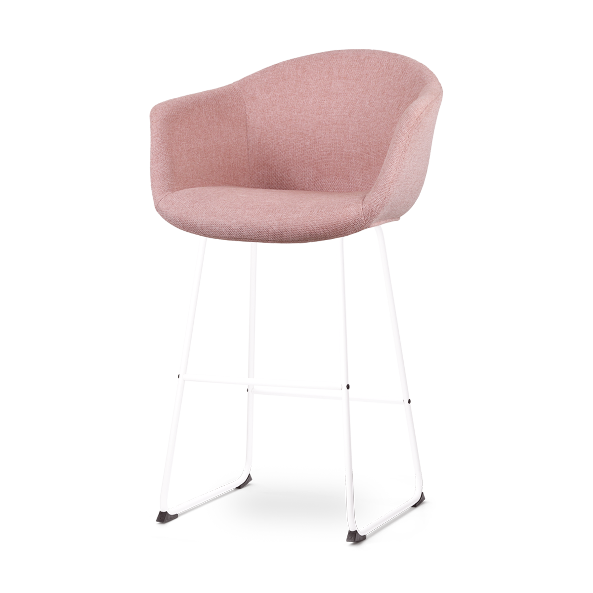 Nolon Nino-Otis barkruk zacht roze - wit onderstel - 75 cm