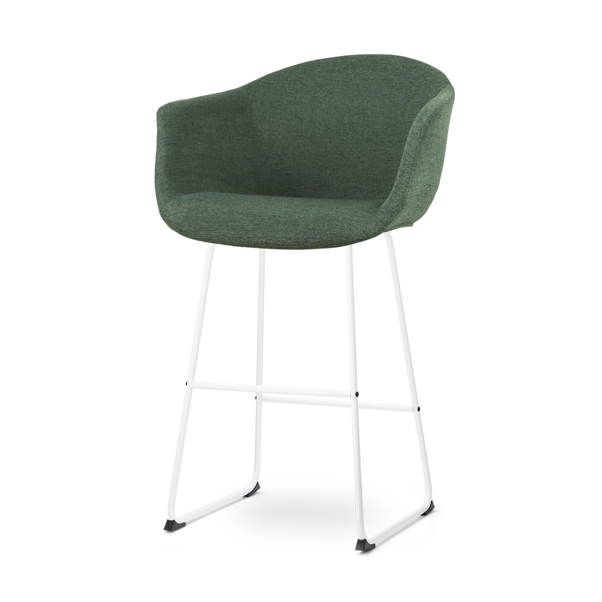 Nolon Nino-Otis barkruk donkergroen - wit onderstel - 75 cm