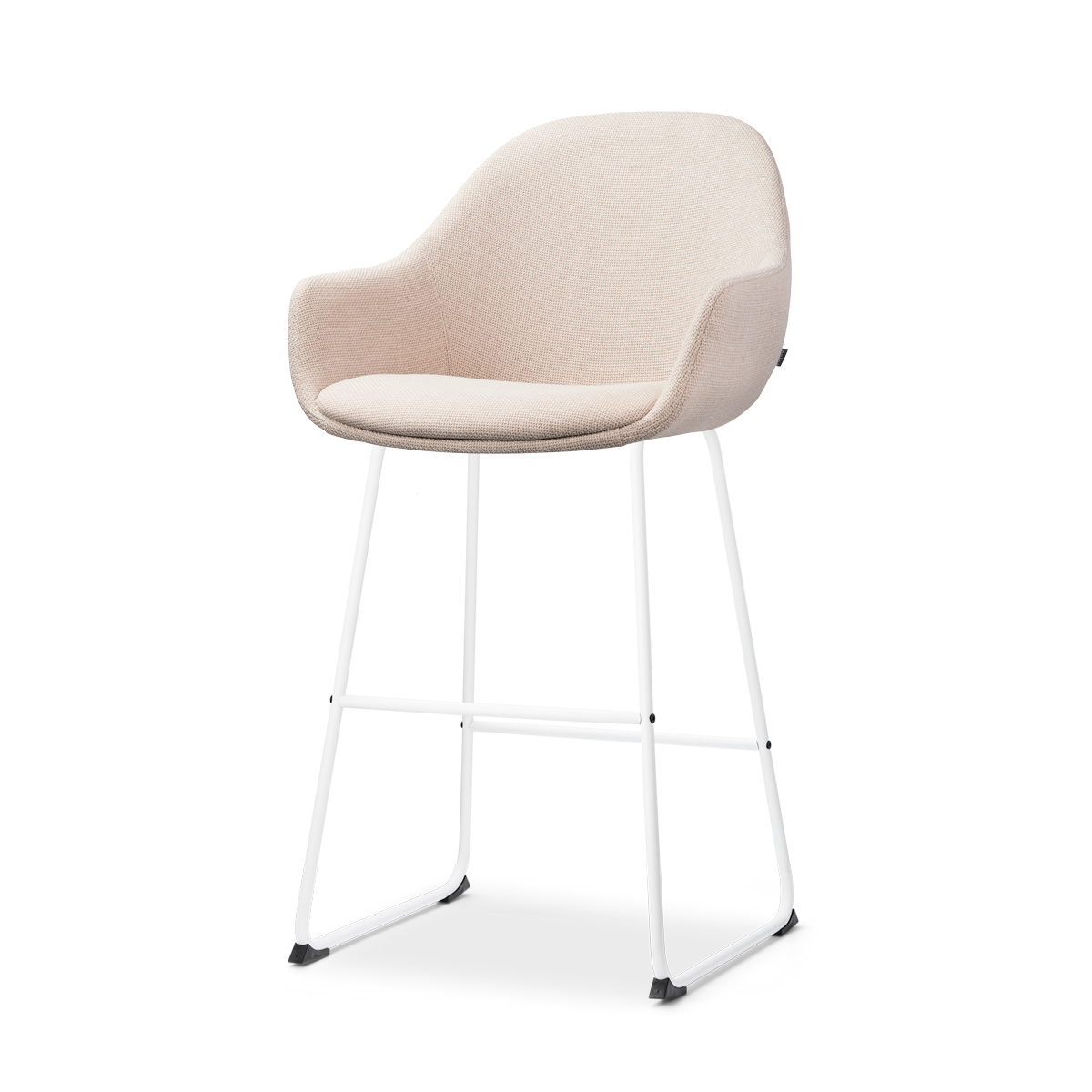 Nolon Nino-Mae barkruk beige - wit onderstel - 65 cm