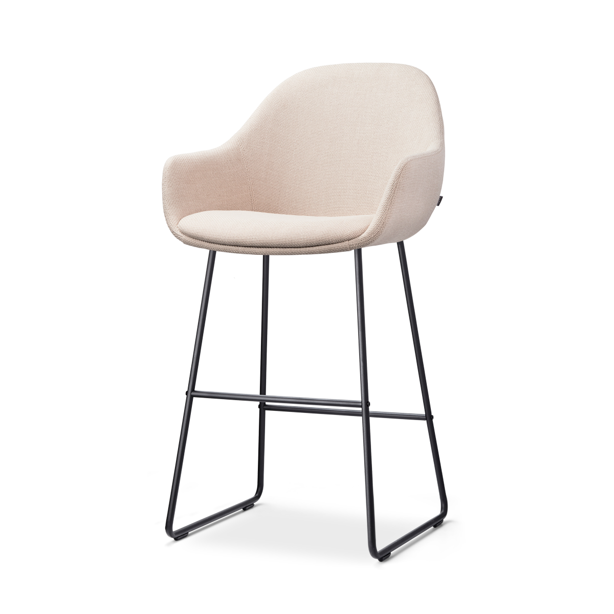 Nolon Nino-Mae barkruk beige - zwart onderstel - 65 cm
