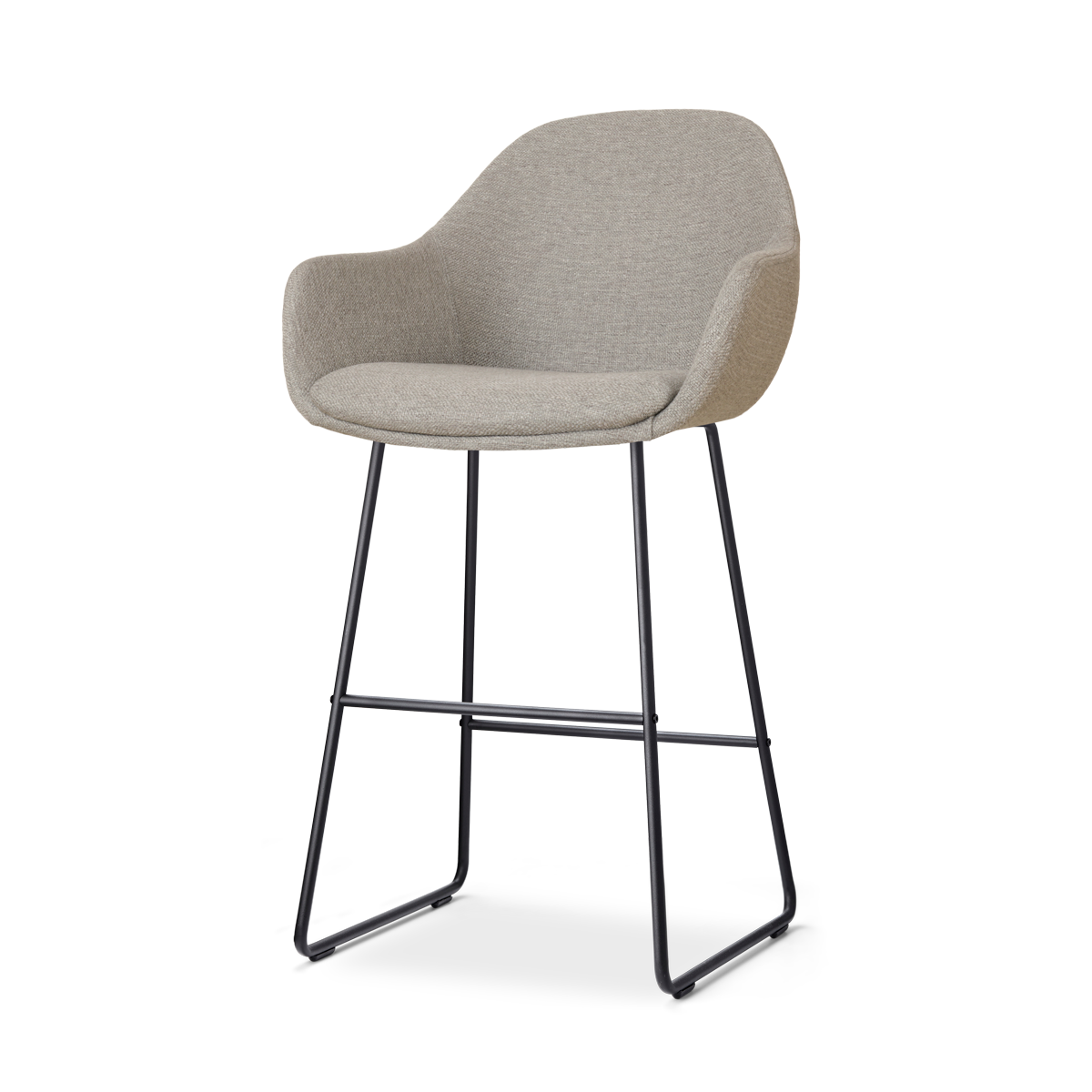 Nolon Nino-Mae barkruk warm grijs - zwart onderstel - 65 cm