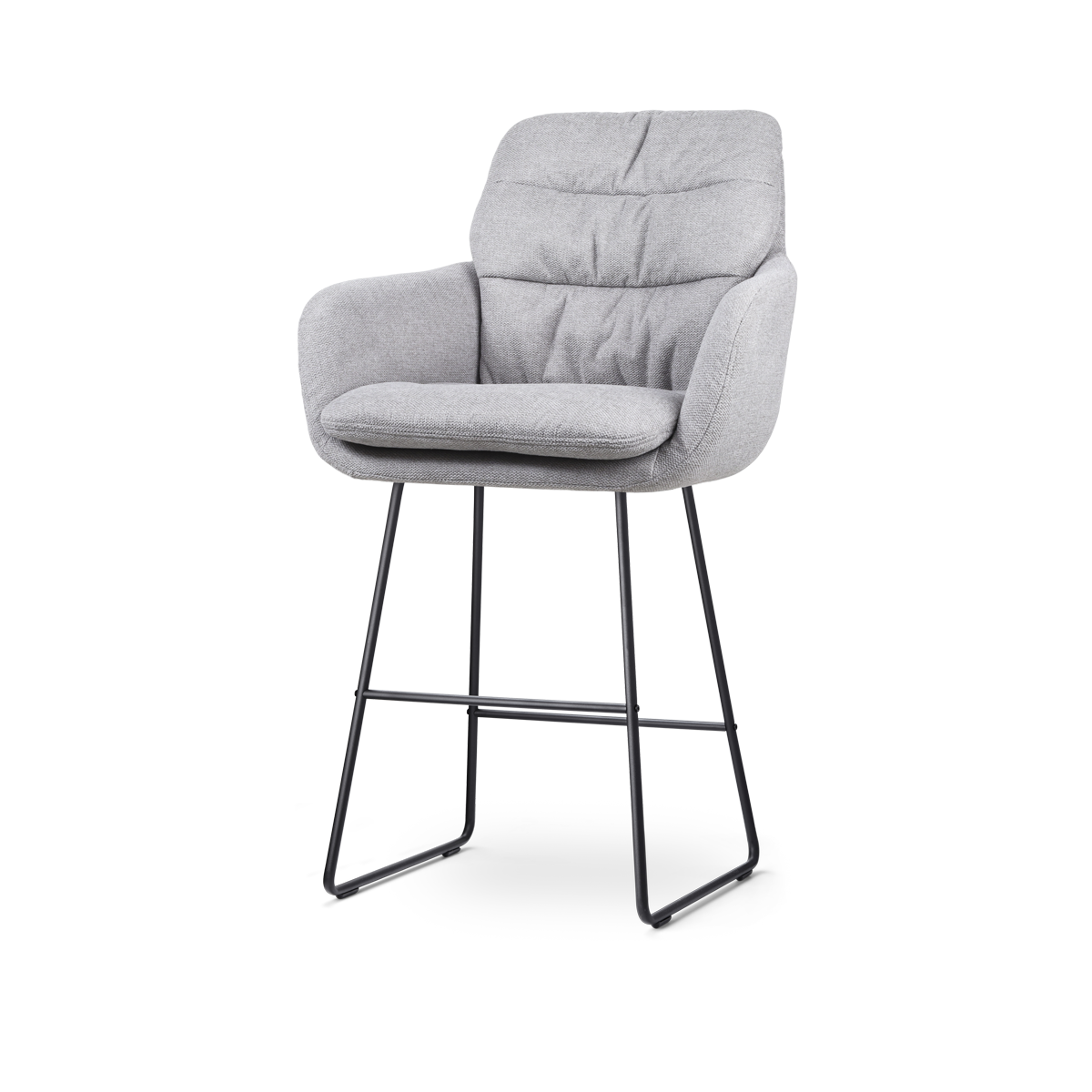 Nolon Nino-Mia barkruk grijs - zwart onderstel - 65 cm