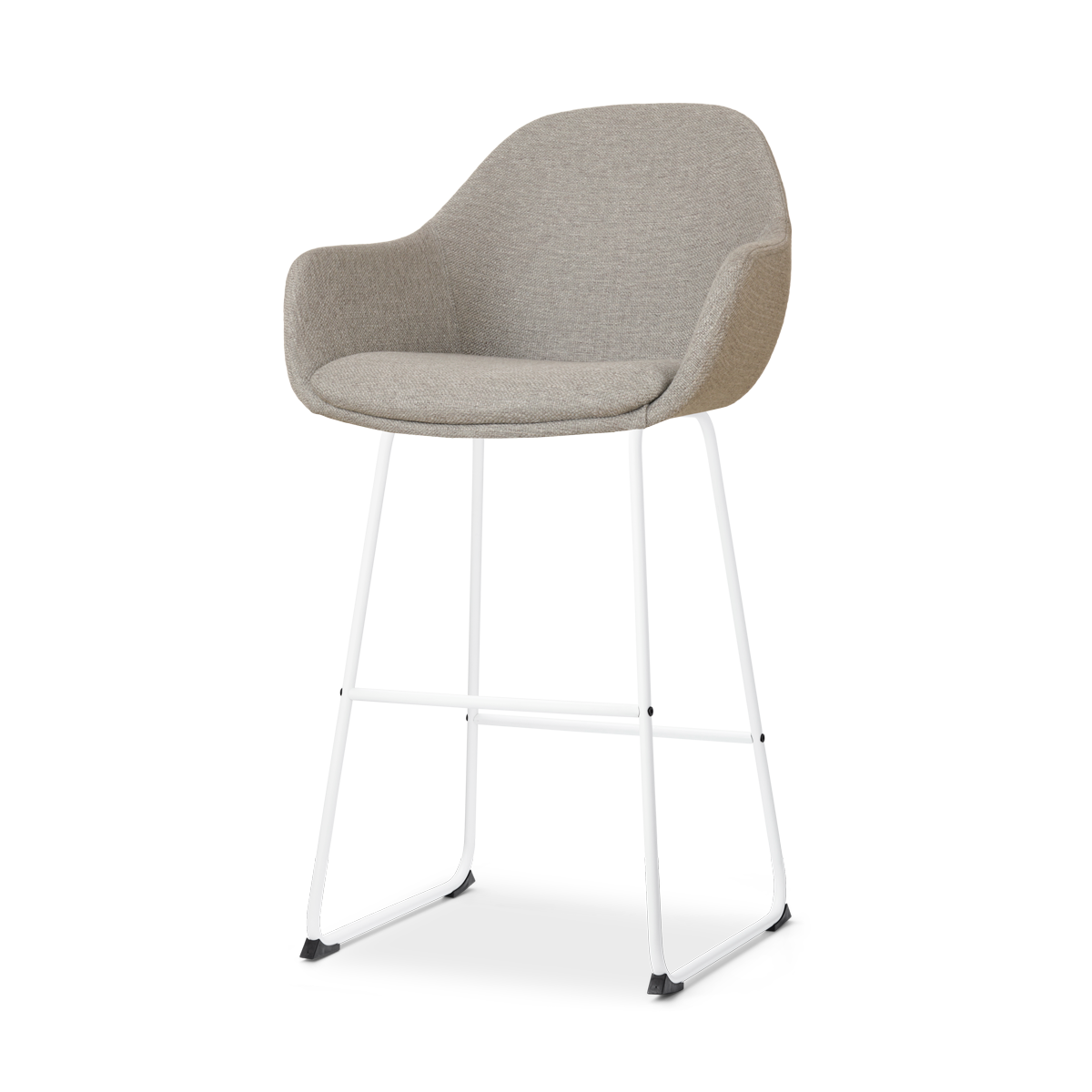 Nolon Nino-Mae barkruk warm grijs - wit onderstel - 75 cm