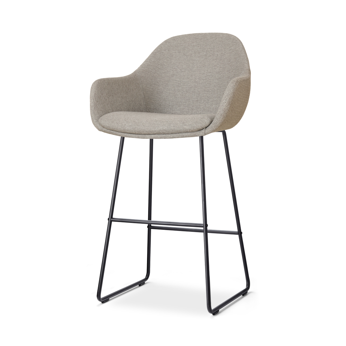 Nolon Nino-Mae barkruk warm grijs - zwart onderstel - 75 cm