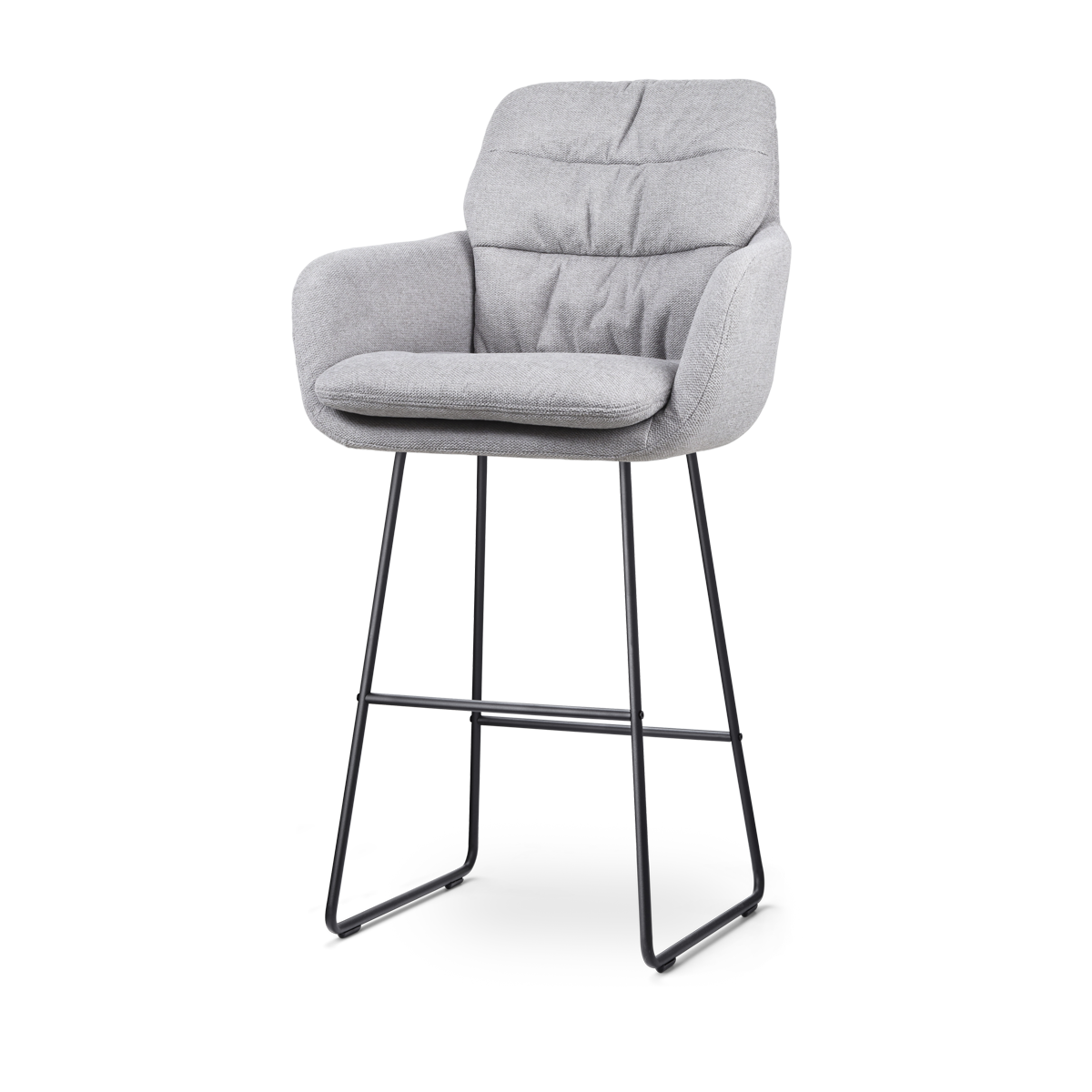 Nolon Nino-Mia barkruk grijs - zwart onderstel - 75 cm