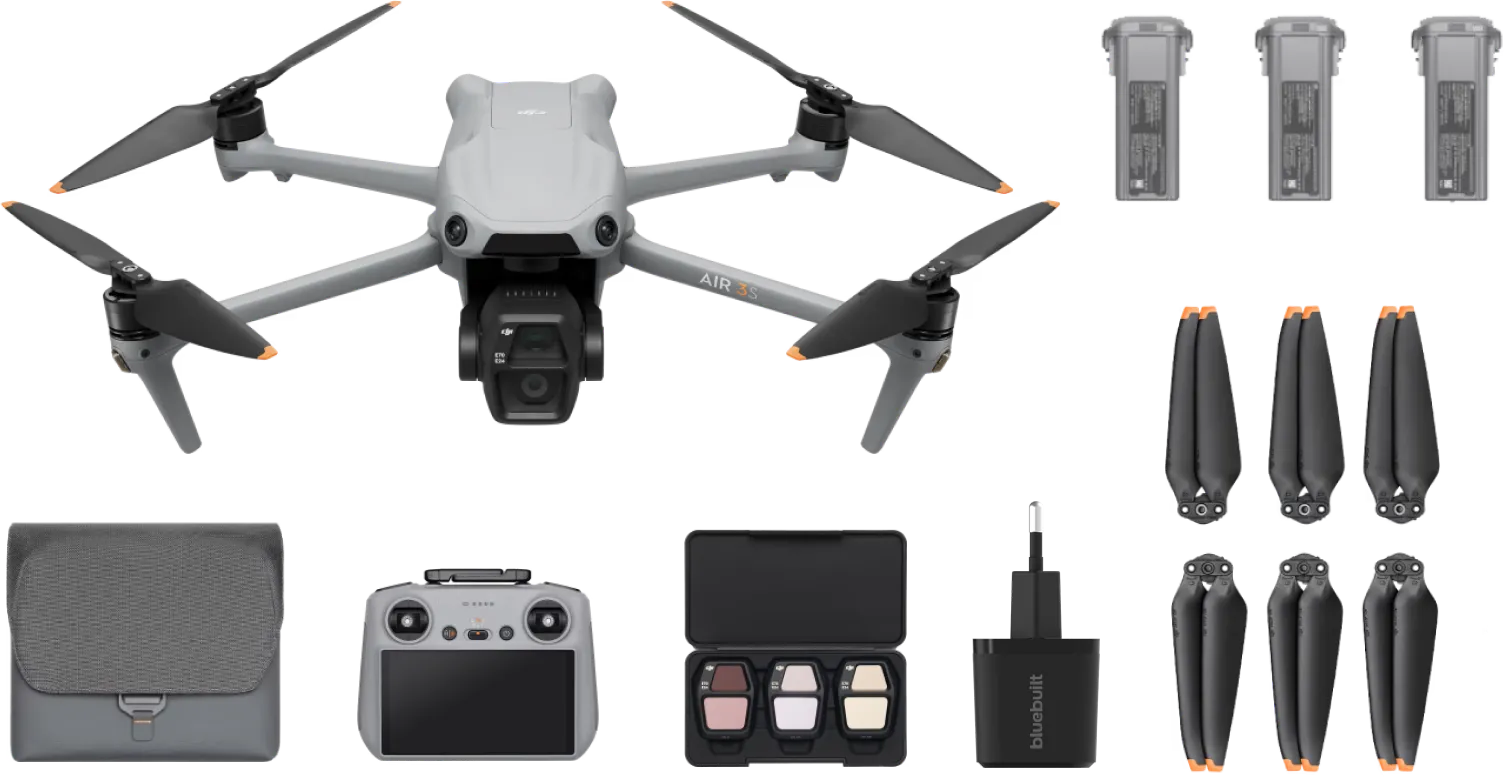 DJI Air 3S Fly More Combo + BlueBuilt Charger
