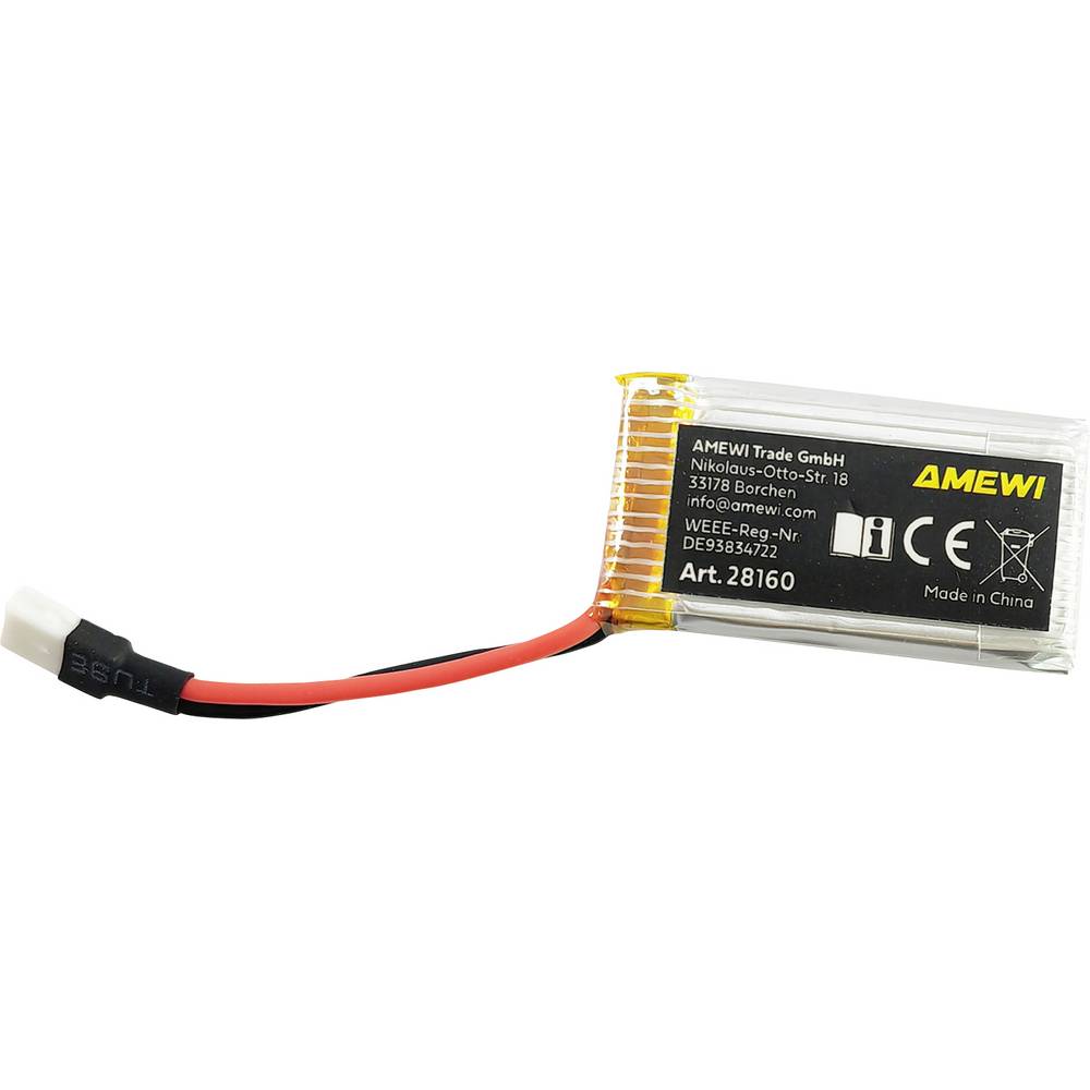 Amewi LiPo accupack 3.7 V 300 mAh Aantal cellen: 1 Softcase JST