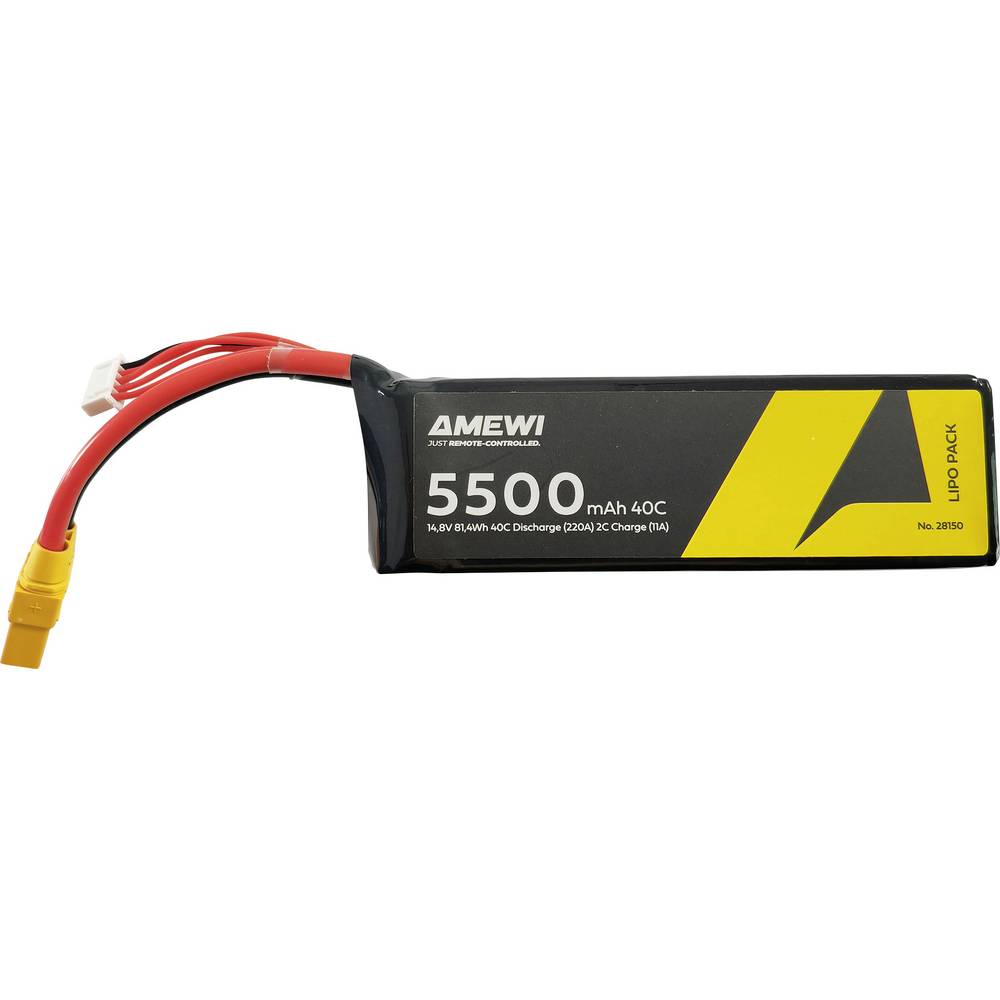 Amewi LiPo accupack 14.8 V 5500 mAh Aantal cellen: 4 Softcase XT90