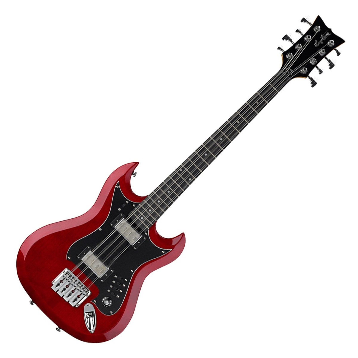 Hagstrom H8-II 8-String Bass Wild Cherry Transparent