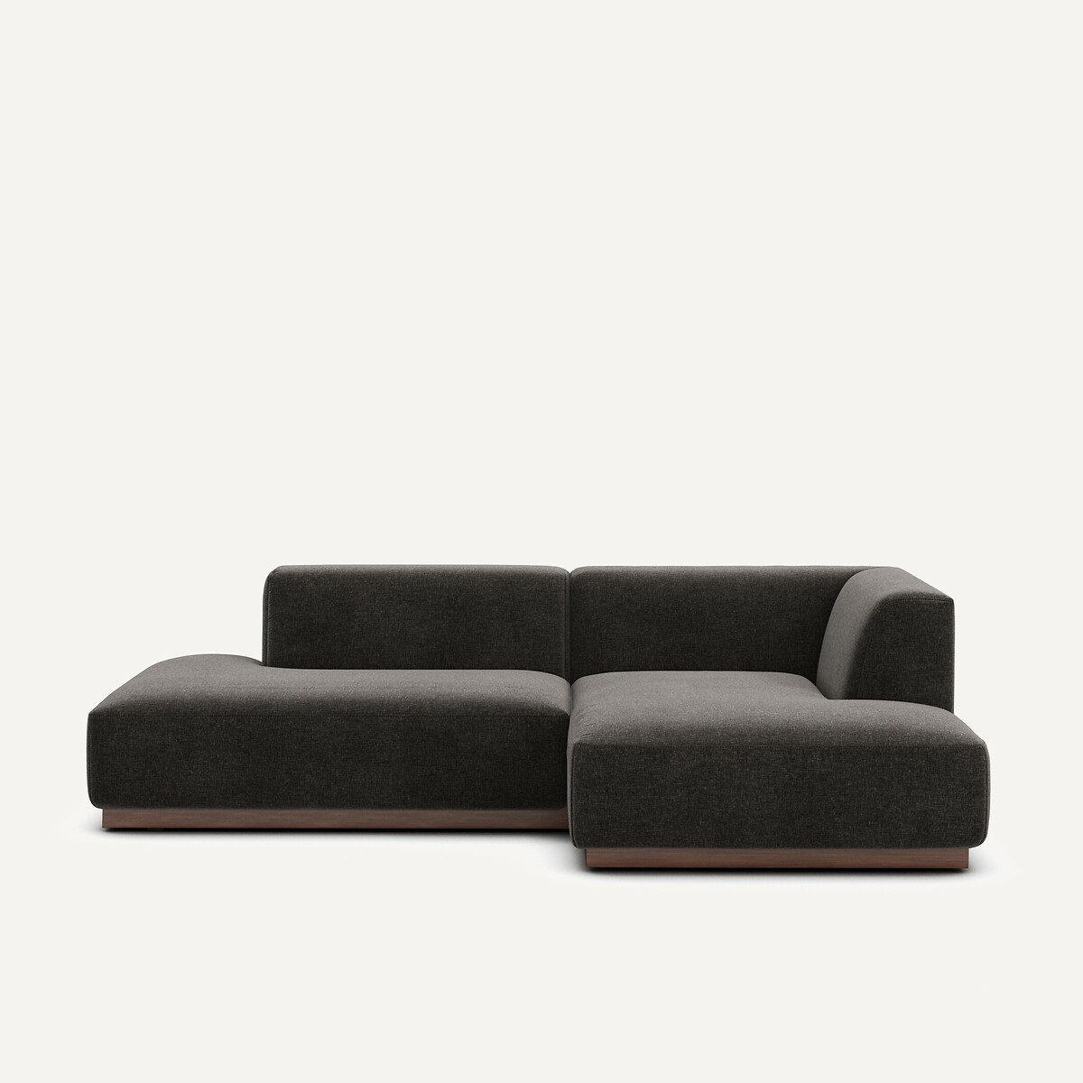 AM.PM Rechter hoekbank in chenille fluweel, Jacopo