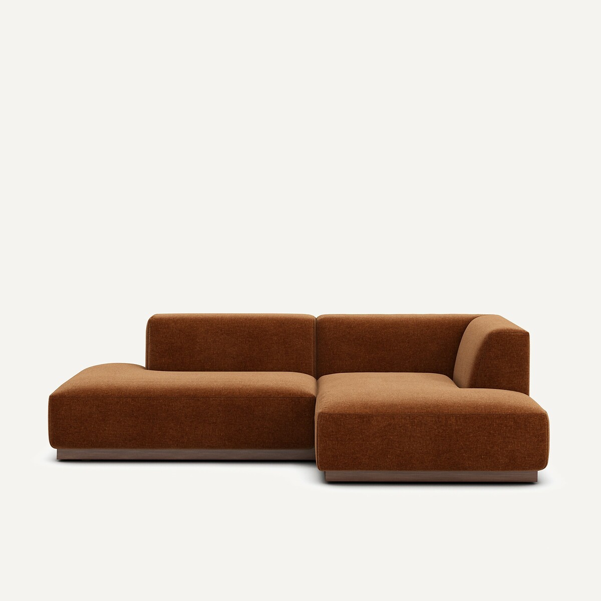 AM.PM Rechter hoekbank in chenille fluweel, Jacopo