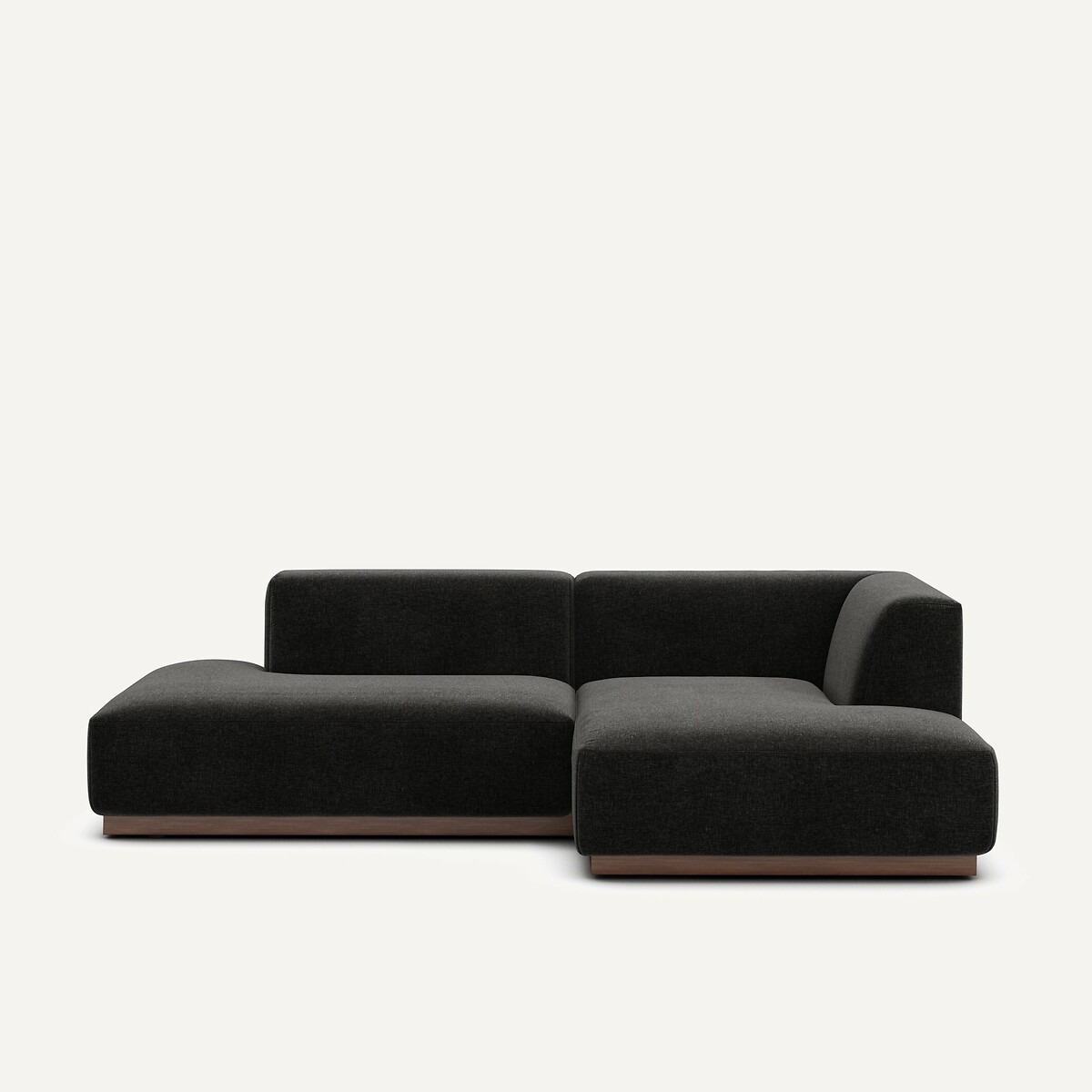AM.PM Rechter hoekbank in chenille fluweel, Jacopo