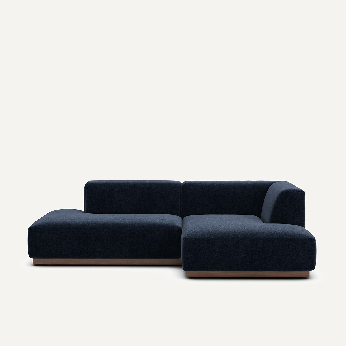 AM.PM Rechter hoekbank in chenille fluweel, Jacopo
