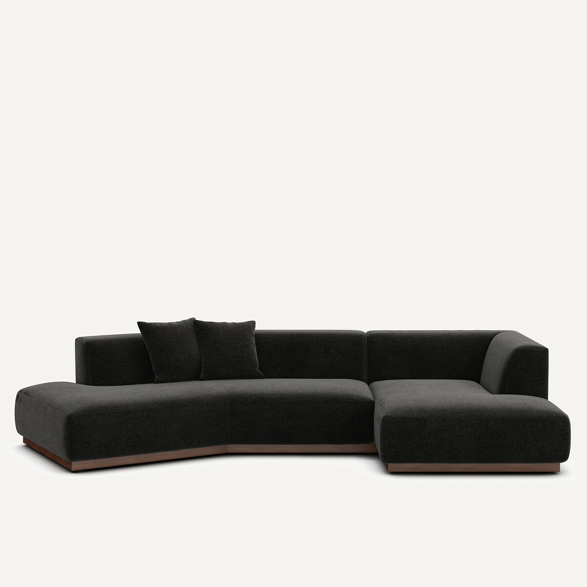 AM.PM Rechter hoekbank in chenille fluweel, Jacopo