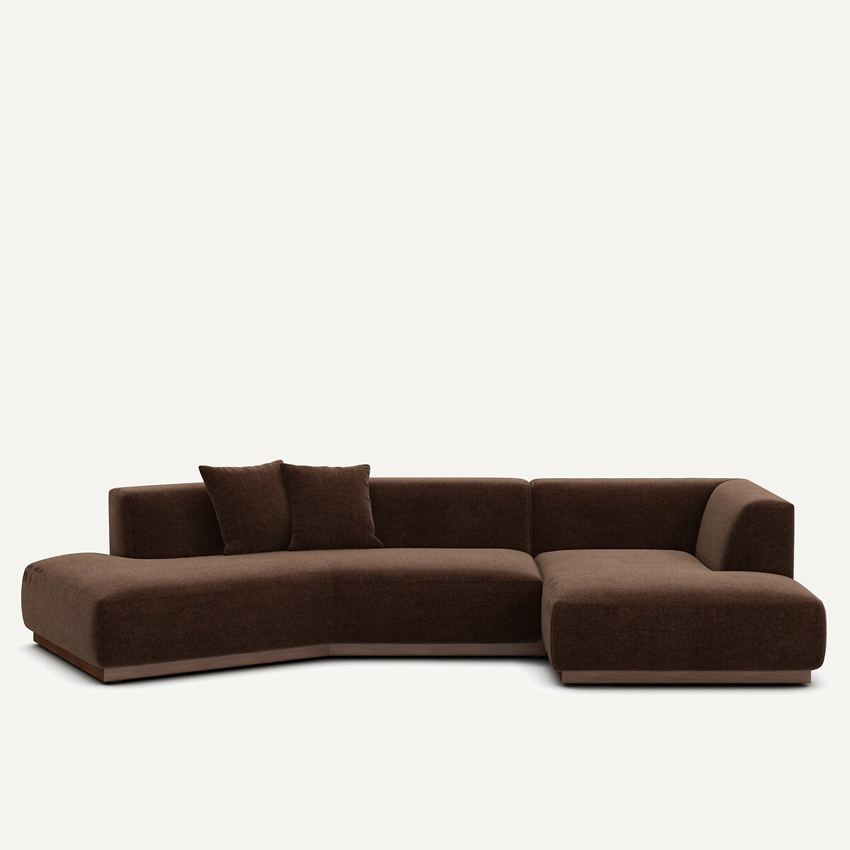 AM.PM Rechter hoekbank in chenille fluweel, Jacopo