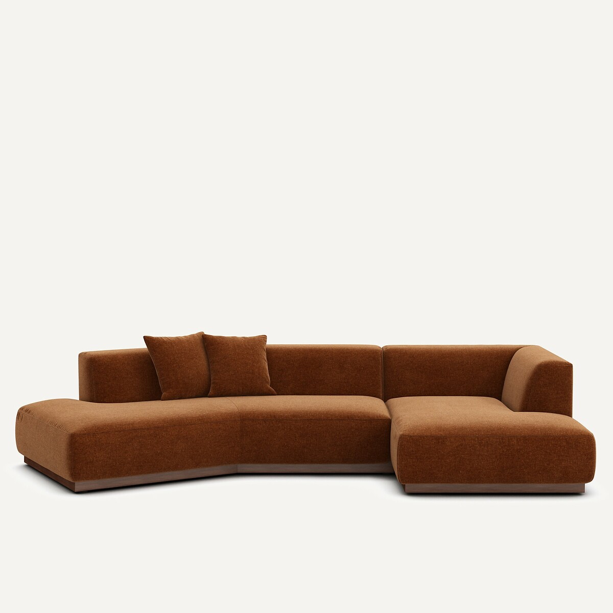AM.PM Rechter hoekbank in chenille fluweel, Jacopo