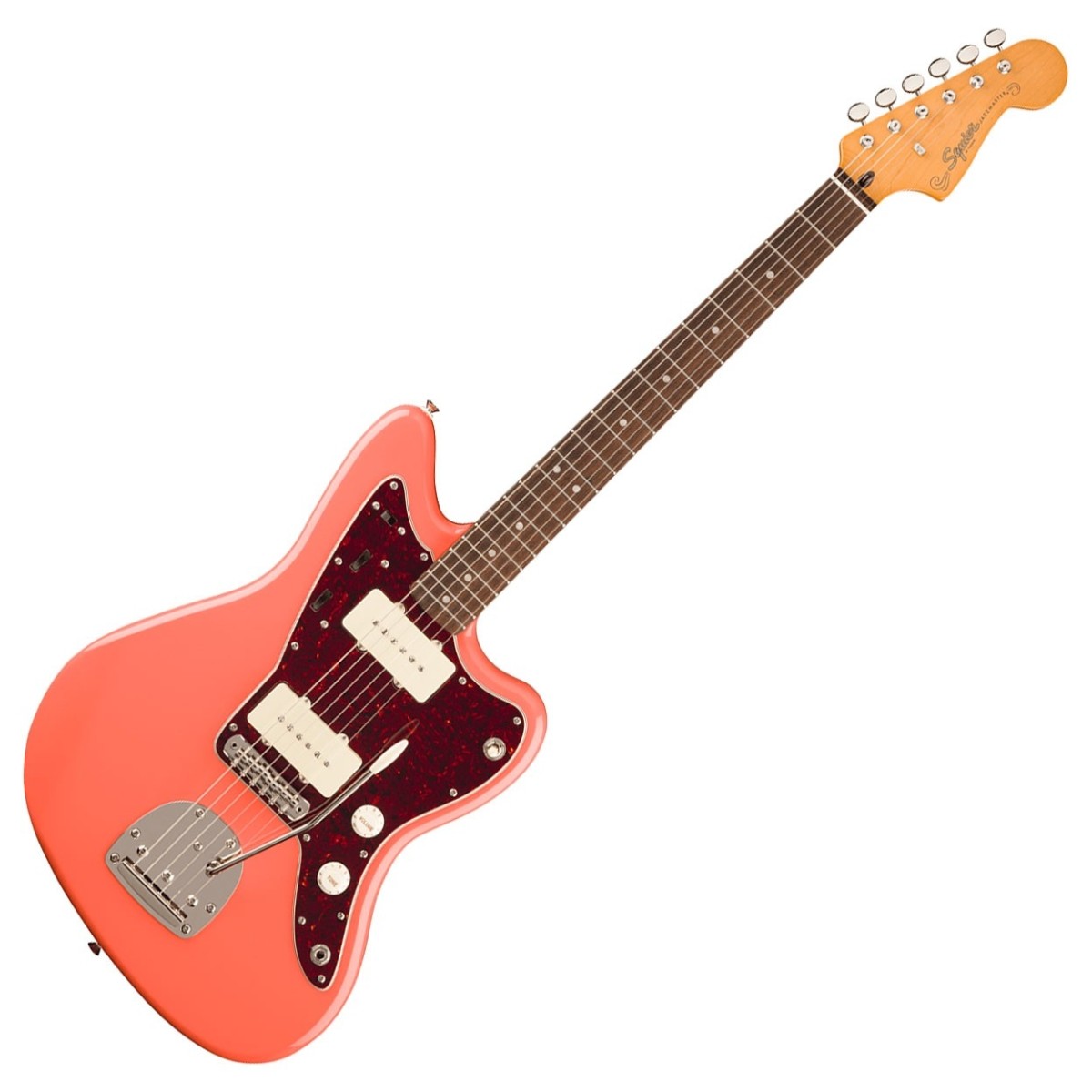 Squier Classic Vibe 60s Jazzmaster LRL Tortoishell Pickguard Tahitian Coral