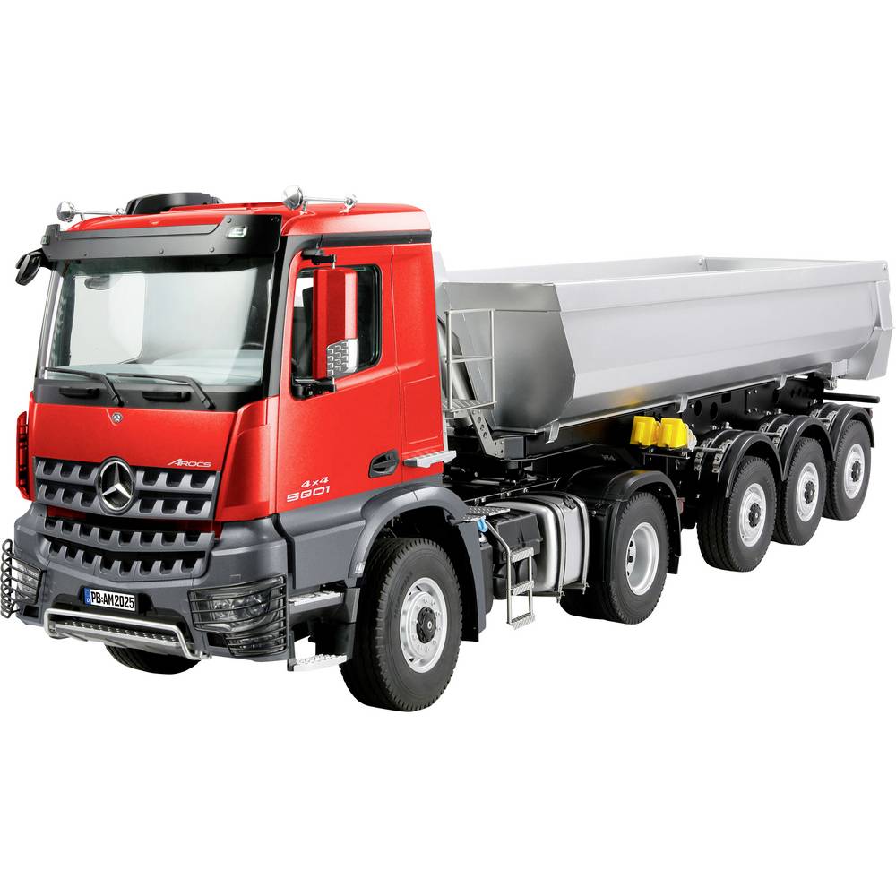 Amewi 22695 Mercedes-Benz Arocs Sattelzug mit Kippauflieger 1:14 Elektro RC functiemodel voor beginners RTR Met lichteffect, Met geluidsfunctie, Incl. accu en