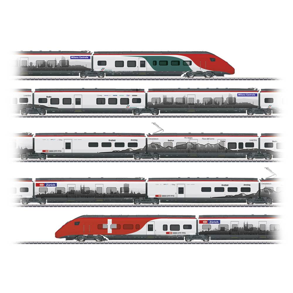 Märklin 39811 H0 hogesnelheidstreinstel Rabe 501 Giruno van de SBB