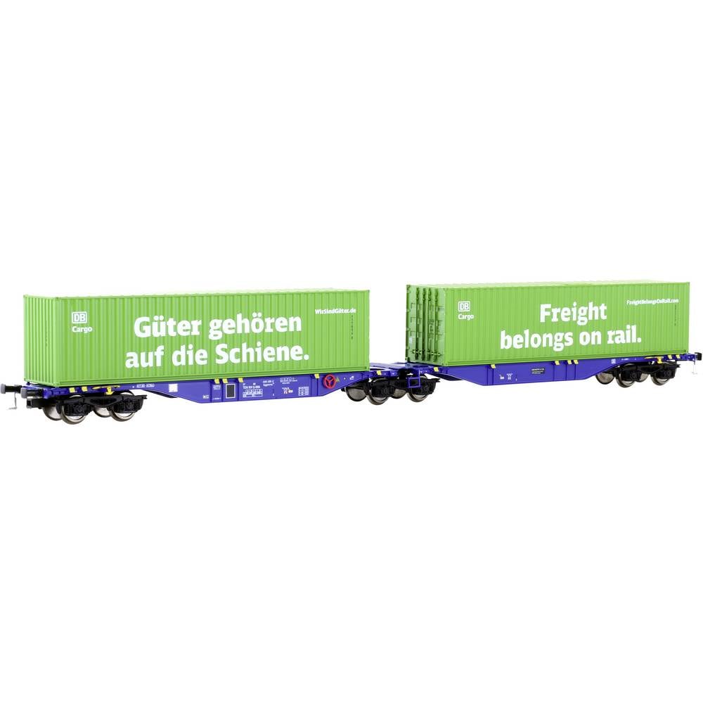Mehano 28398 HO containerwagen Sgmrss90 DB Cargo van de Ermewa
