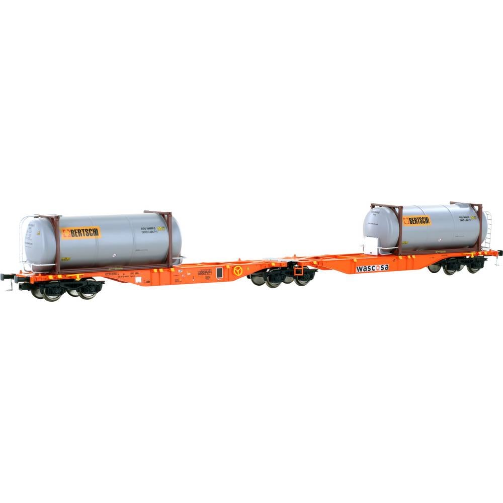Mehano 28401 HO containerwagen Sgmrss90 Bertsi van de Wascosa