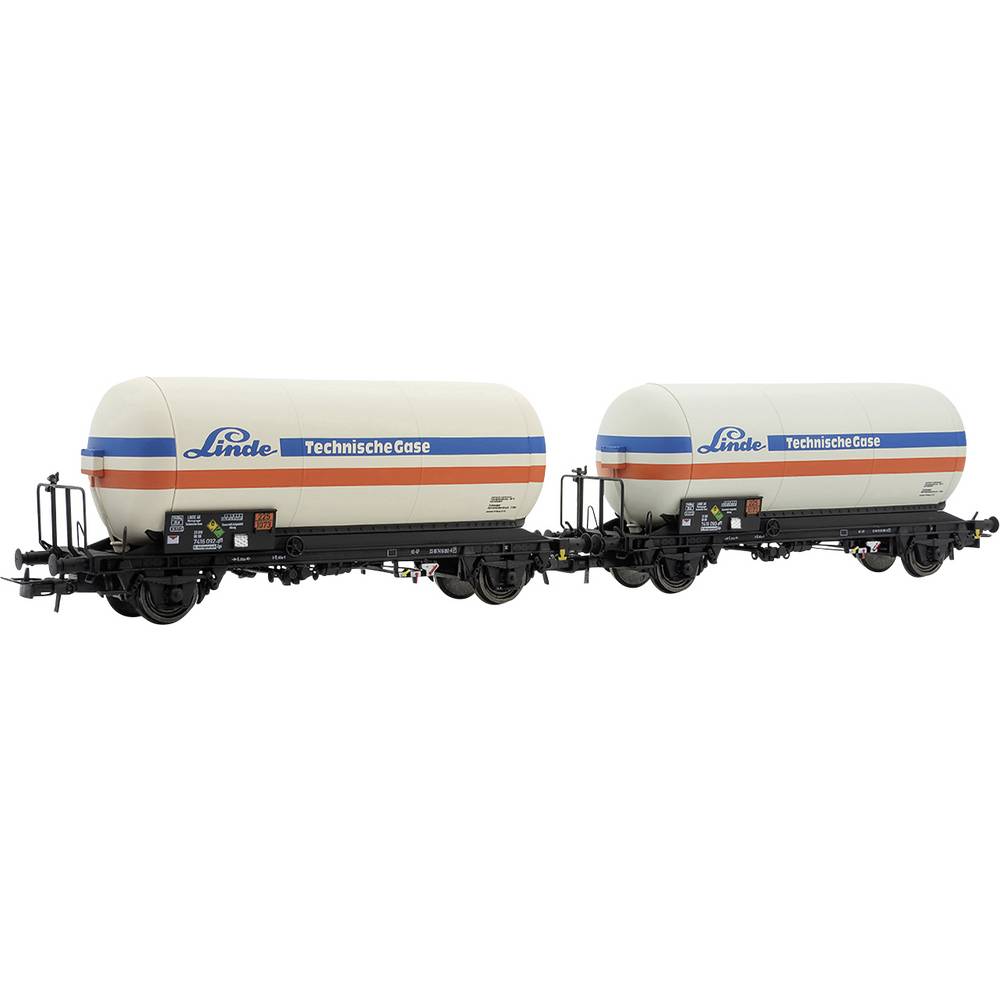 Rivarossi HR6643 H0 DB, 2-delig Set 2-assige Gasketelwagen van het type Z