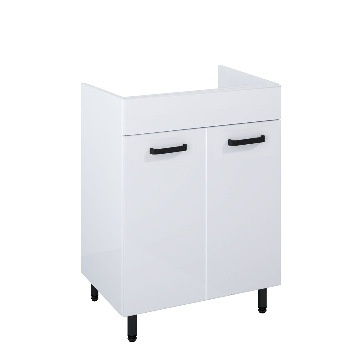 ROYO Wastafelonderkast Ava 60cm 2 Deuren Wit En Zwart