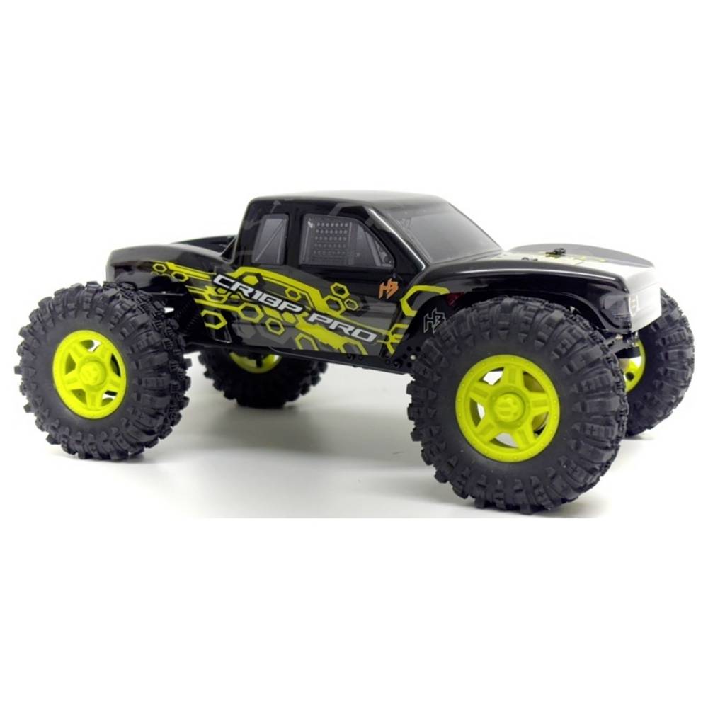 Hobby Plus CR18P EVO PRO JUICED Geel Brushless 1:18 RC auto Elektro Truggy 4WD RTR 2,4 GHz