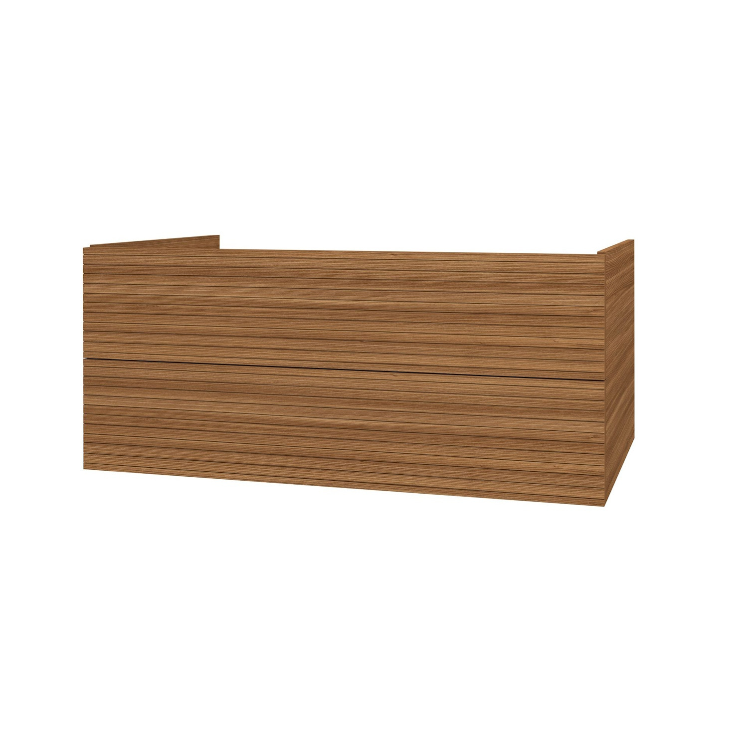 Boss & Wessing Onderkast BWS Elite 120x45x50 cm Met Horizontaal Reliëf Walnoot 