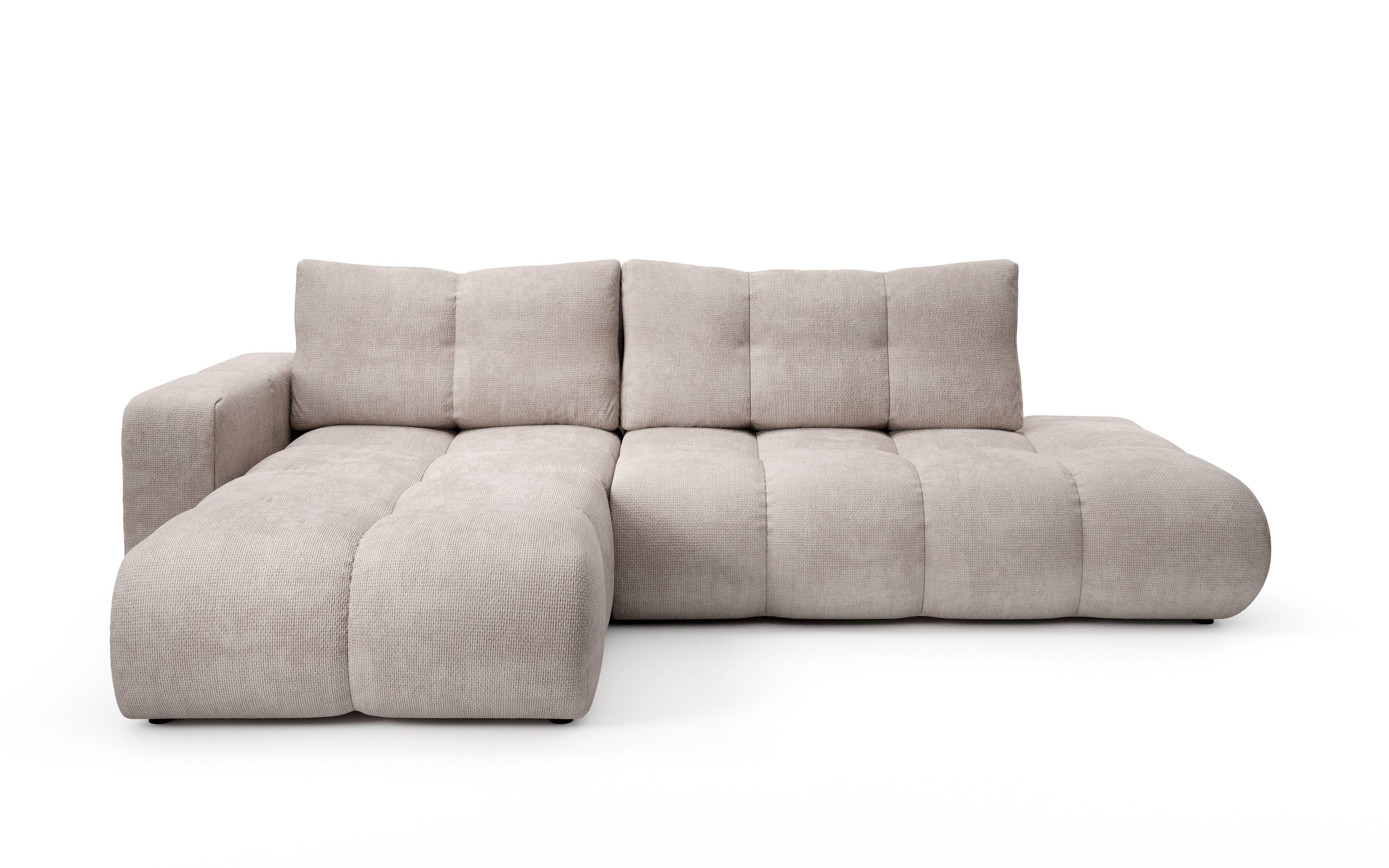 NADUVI Collection Hoekbank SOLA met slaapfunctie links chenille | 