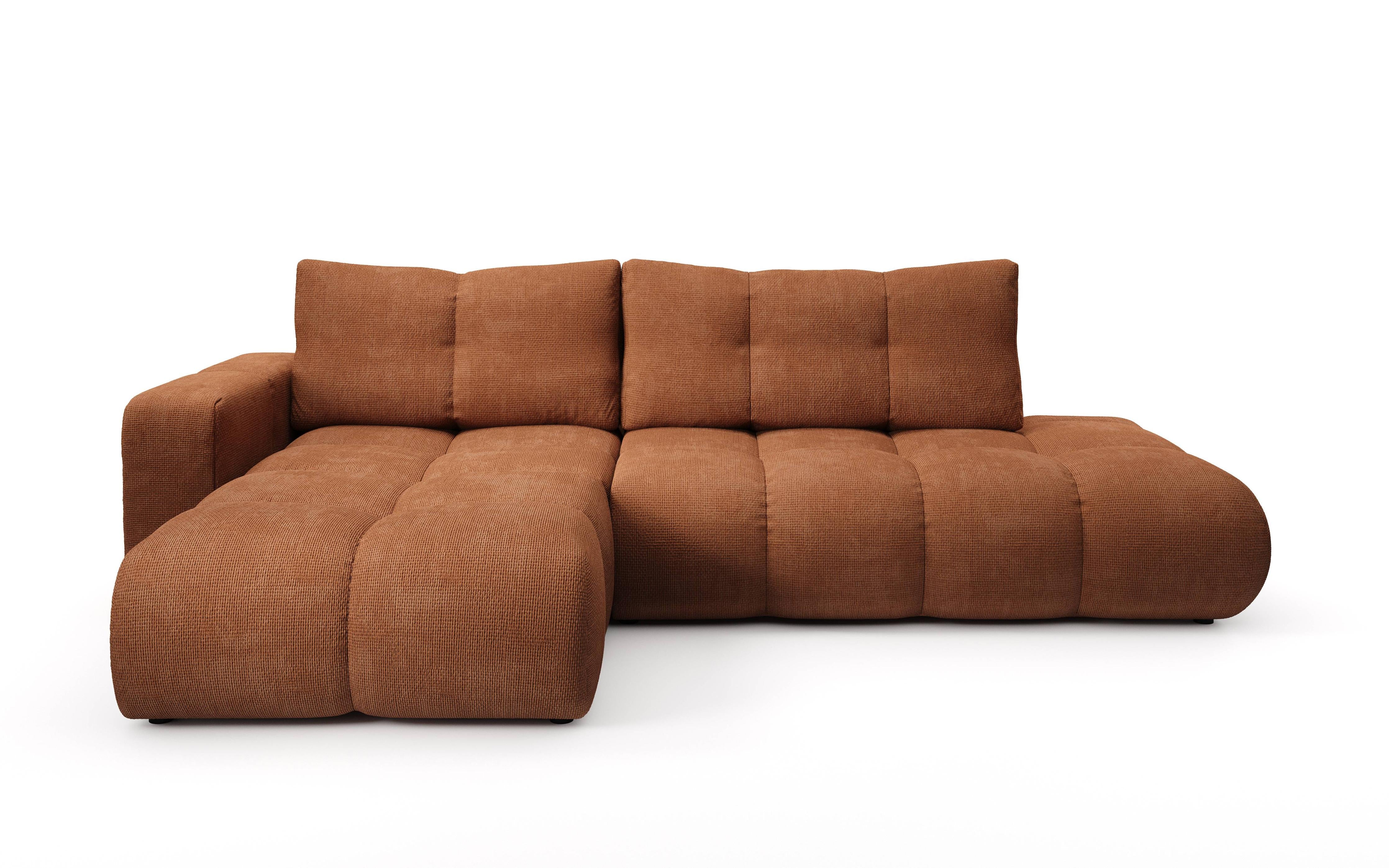 NADUVI Collection Hoekbank SOLA met slaapfunctie links chenille | 