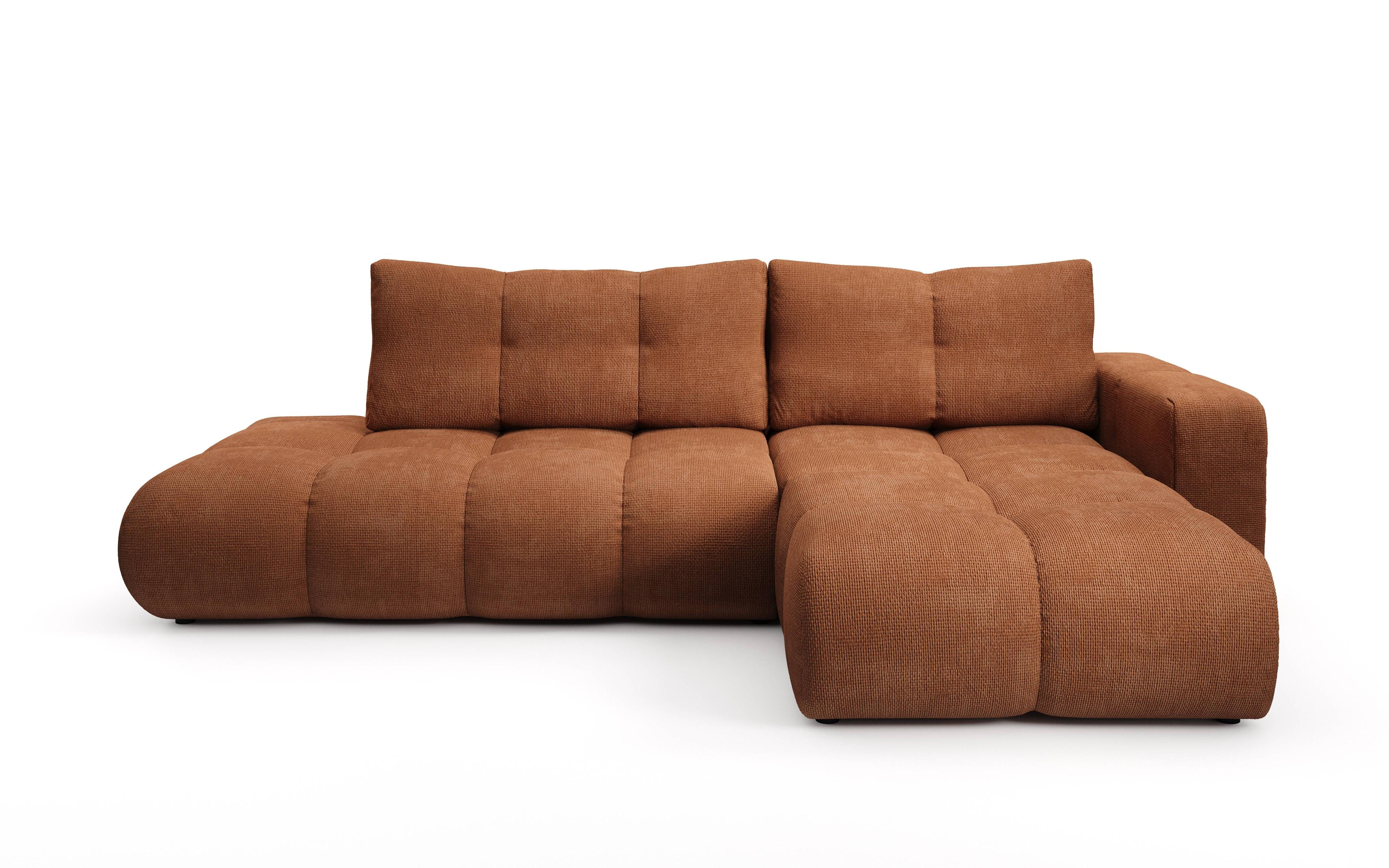 NADUVI Collection Hoekbank SOLA met slaapfunctie rechts chenille | 