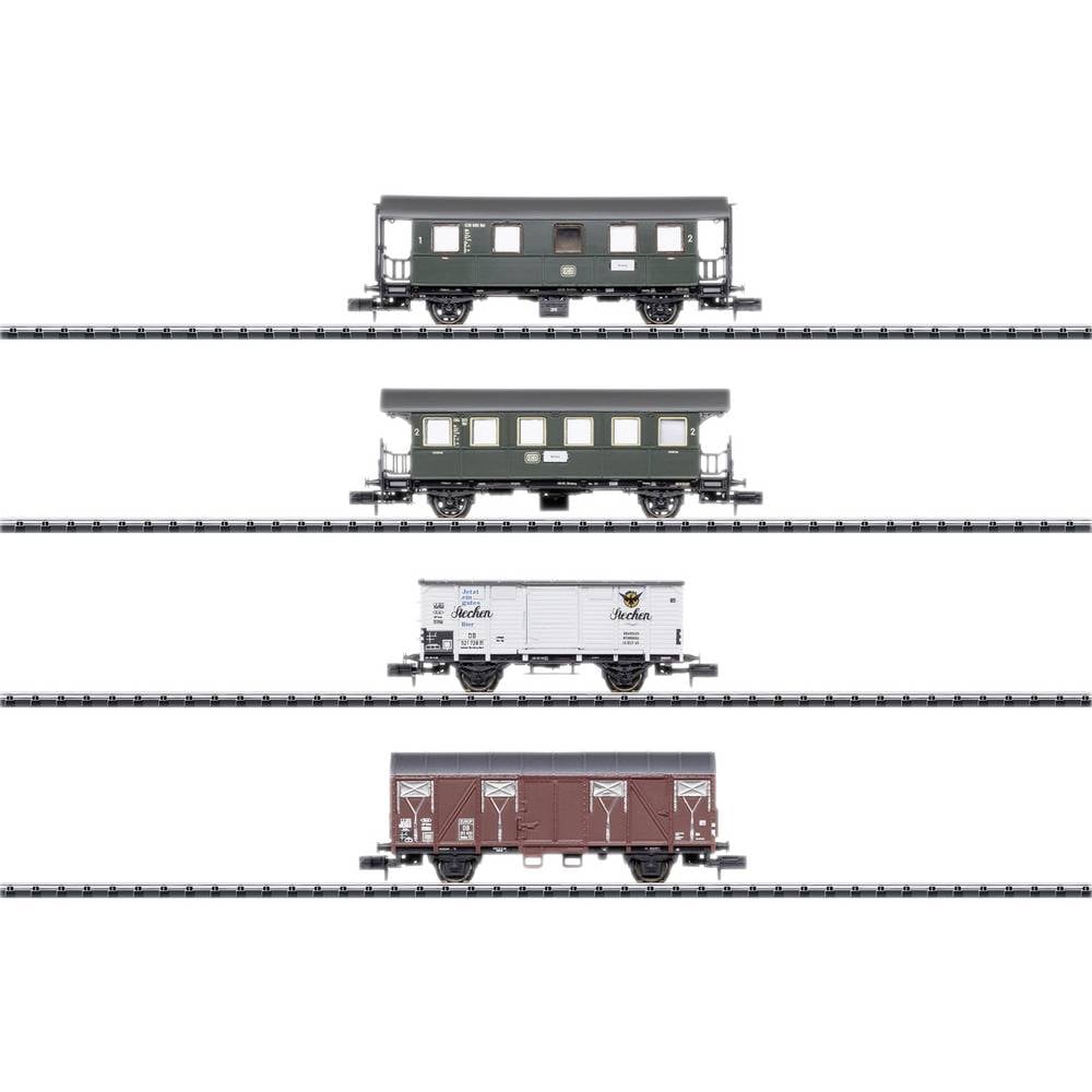 MiniTrix 15002 N 4-delige set goederenwagons GMP van de DB, MHI